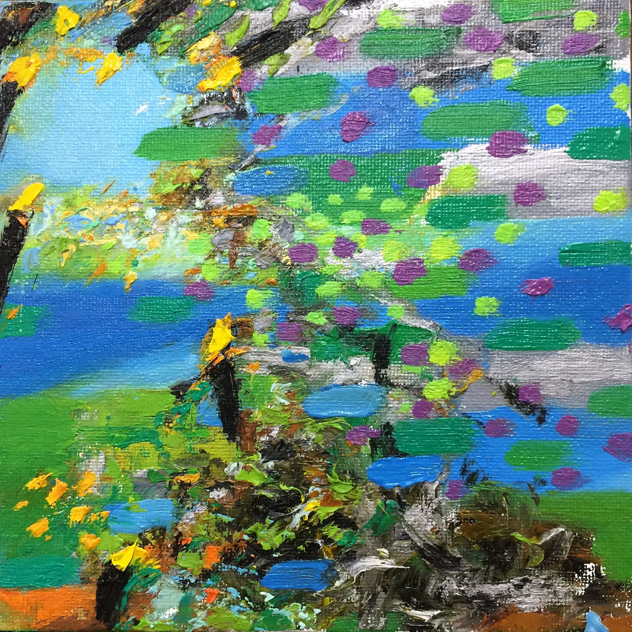  "Road trip # 26"  Oil on canvas  6"x6"  2016 