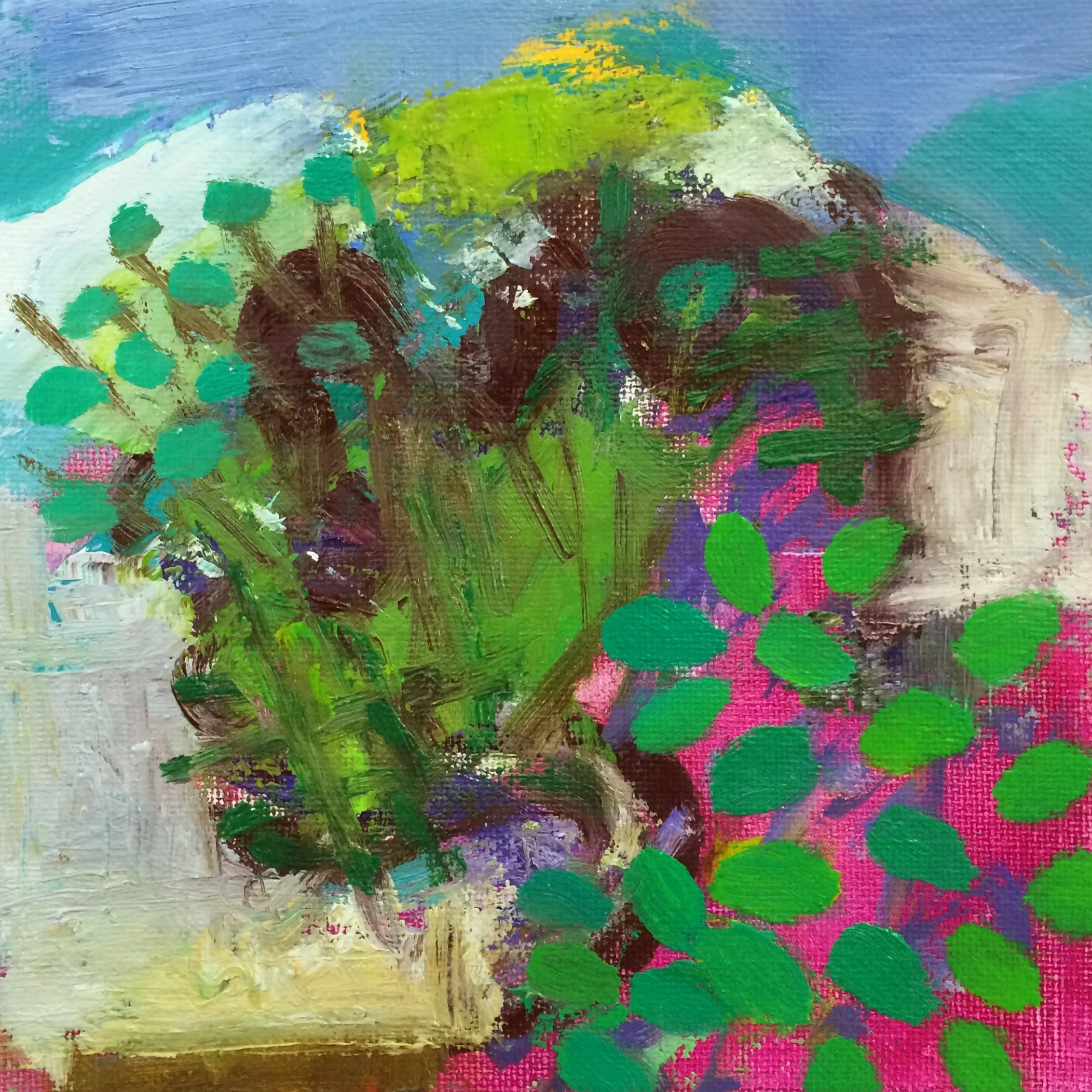  "Switchbacks # 6"  Oil on canvas  6"x6"  2015 