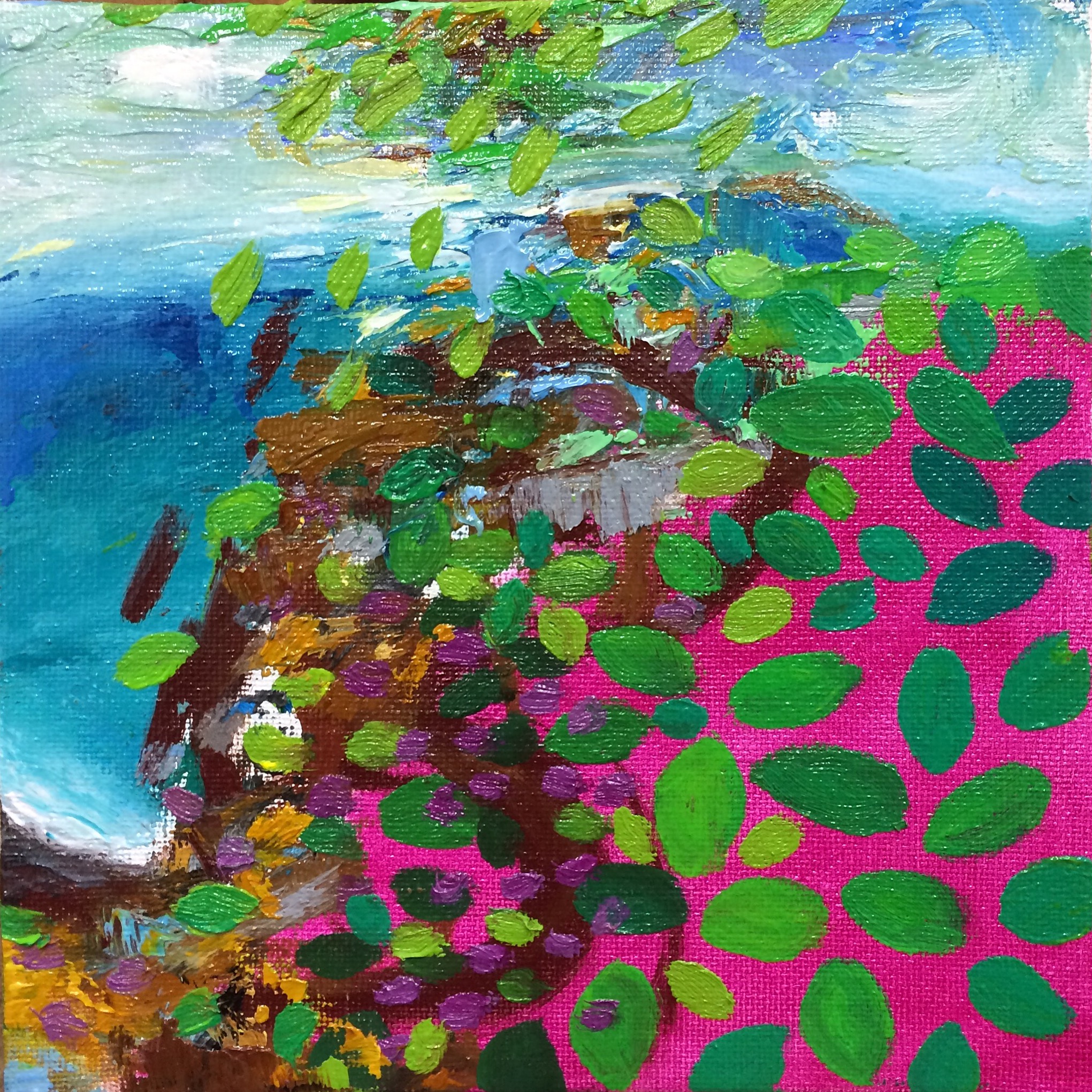  "Switchbacks # 11"  Oil on canvas  6"x6"  2016 