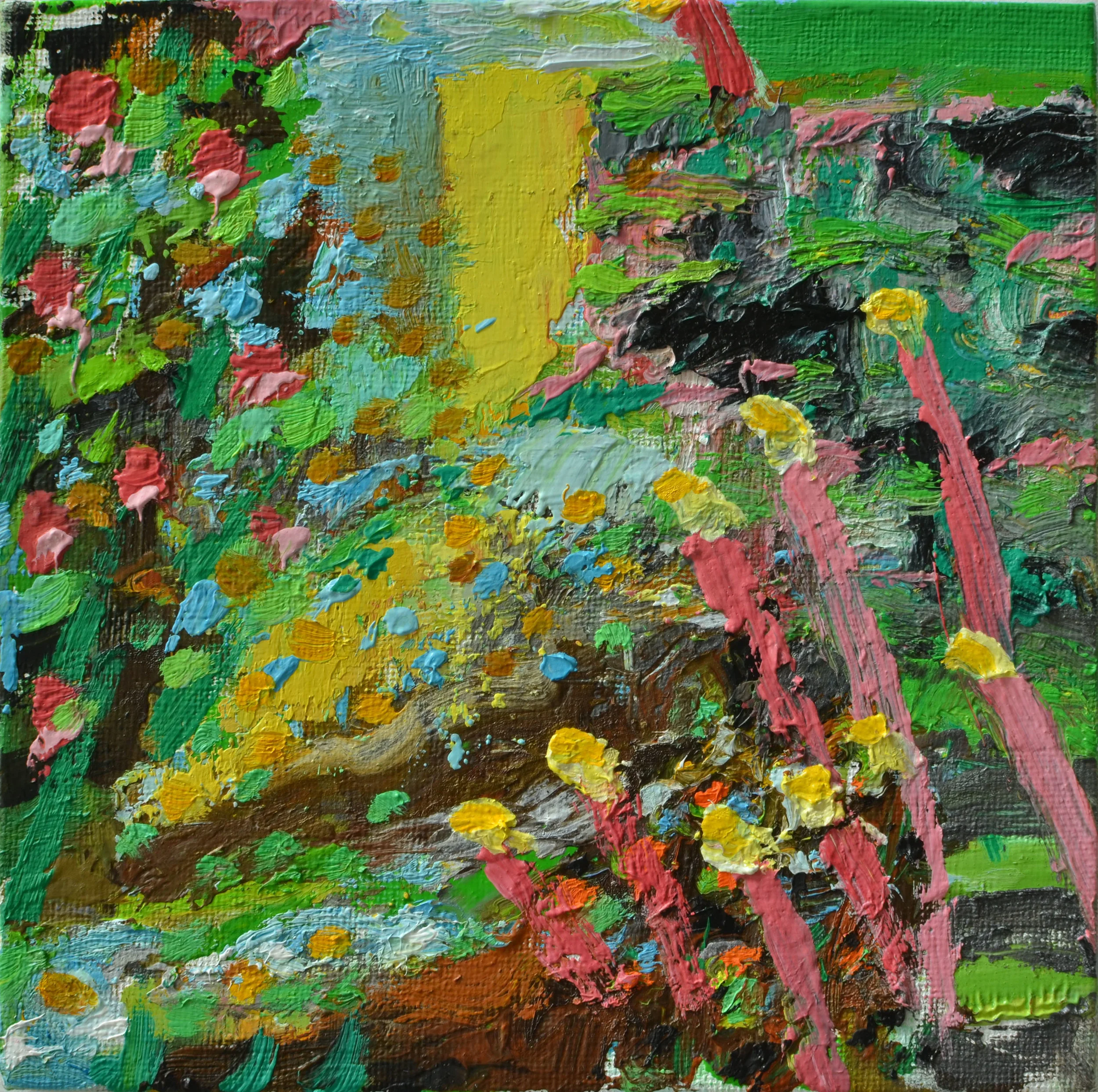 "Joy #4" oil on canvas 6"x6" 2017