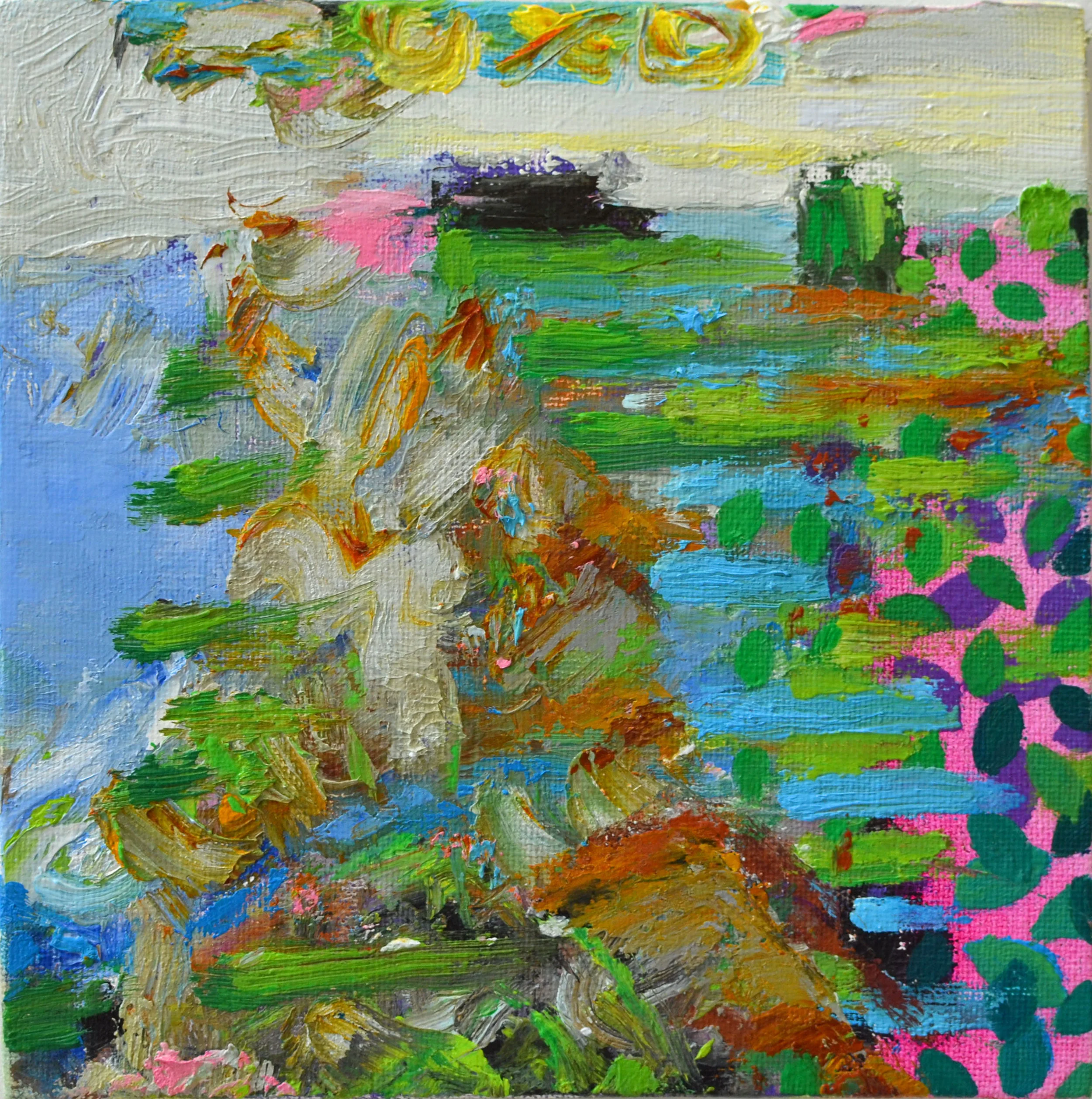 "Road trip #32" oil on canvas 6"x6" 2017
