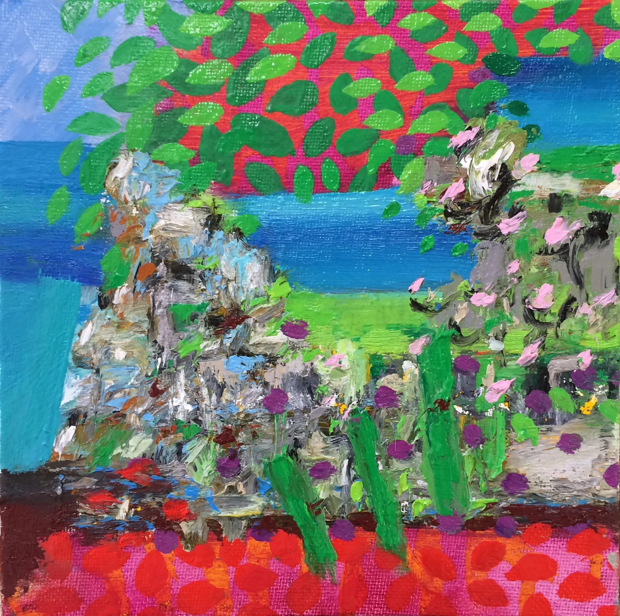 "Joy #6" oil on canvas 6"x6" 2017