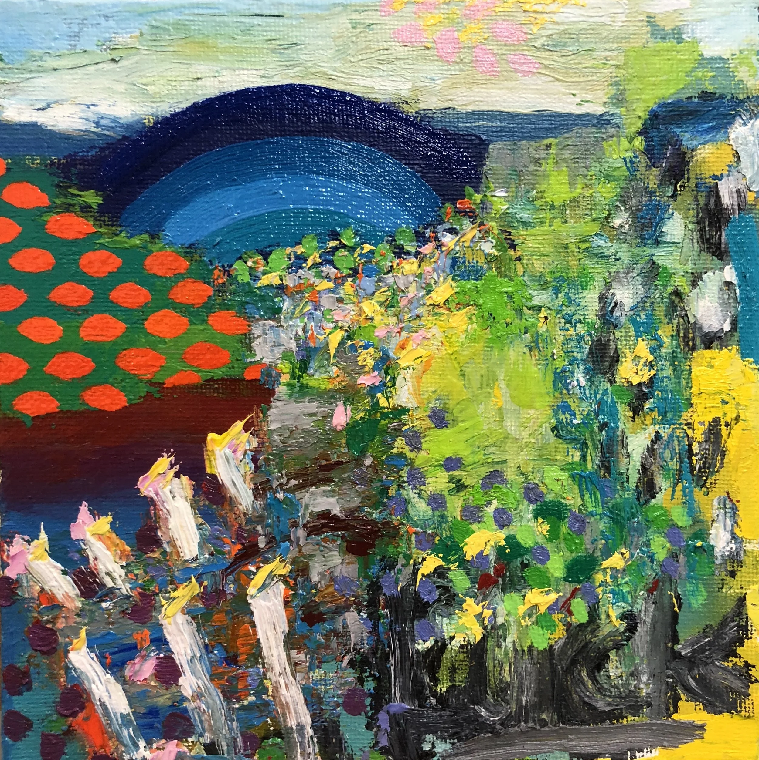 “Joy #8” oil on canvas 6”x6” 2018