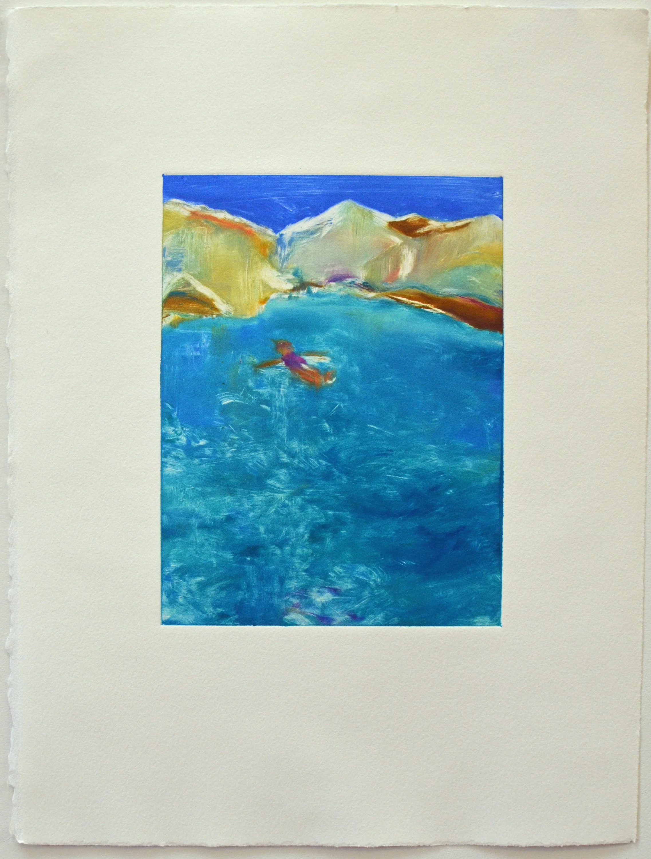  Aegean Sea #6  monoprint  8” x 6”  2022 