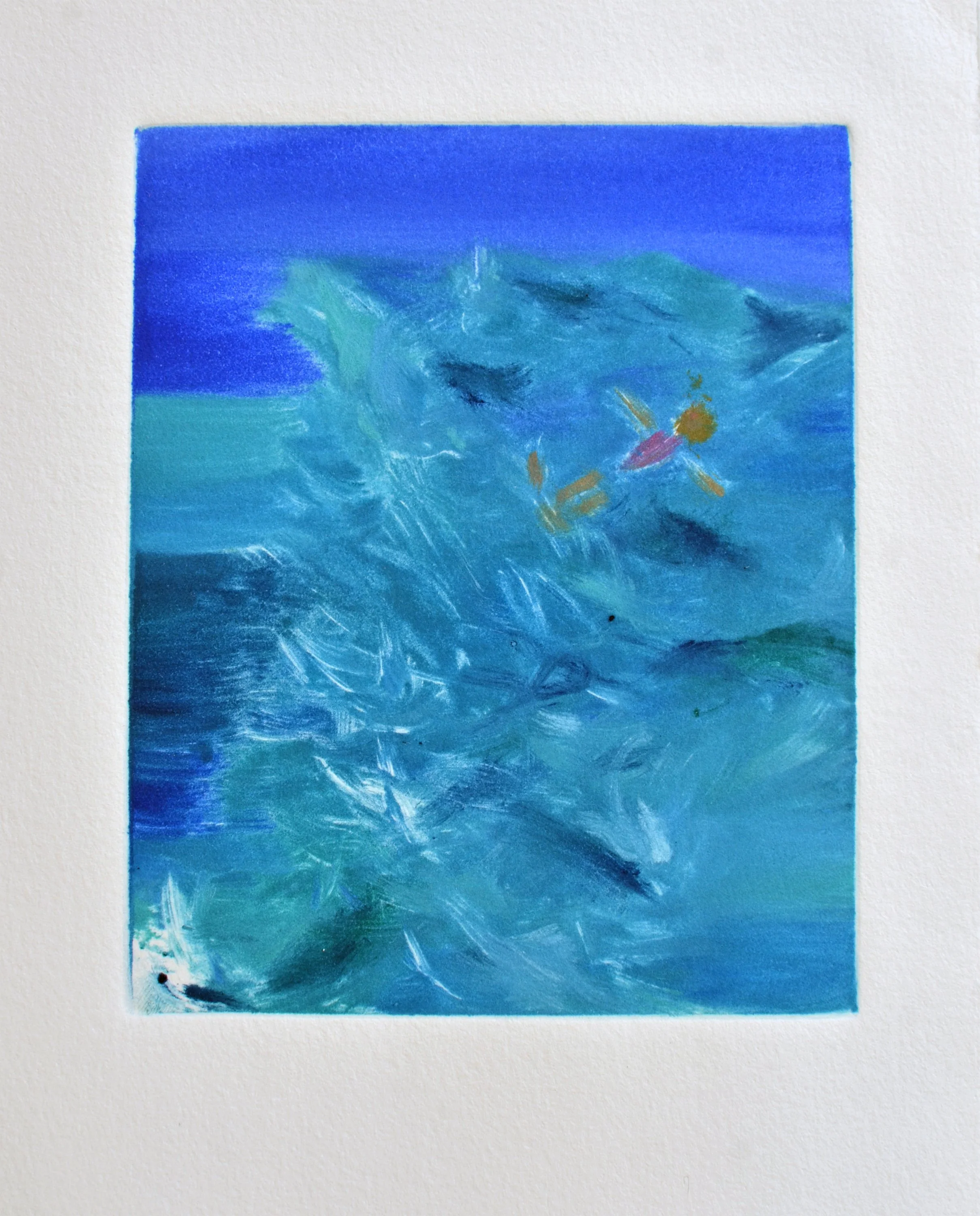  ocean sketch # 14  monoprint  5” x 4”  2022 