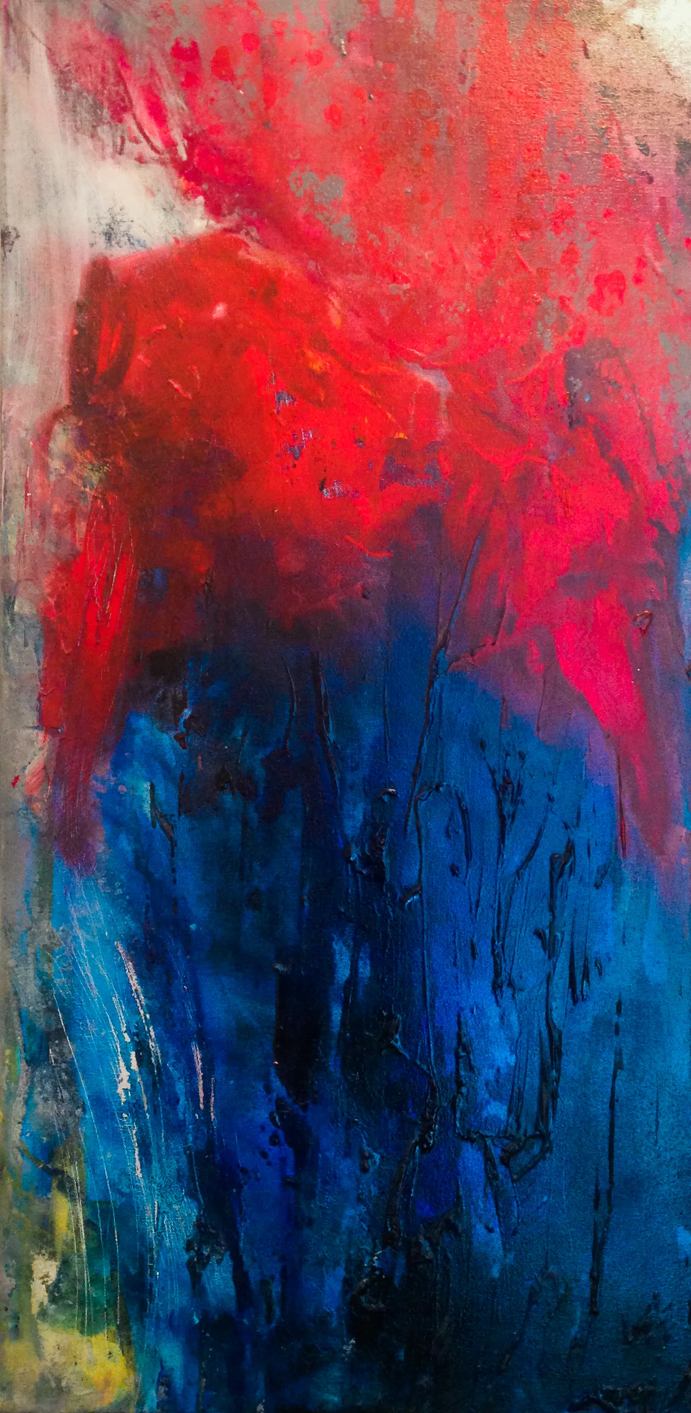 Tango | Acrylic and mixed media on canvas | 18x36" | 2015