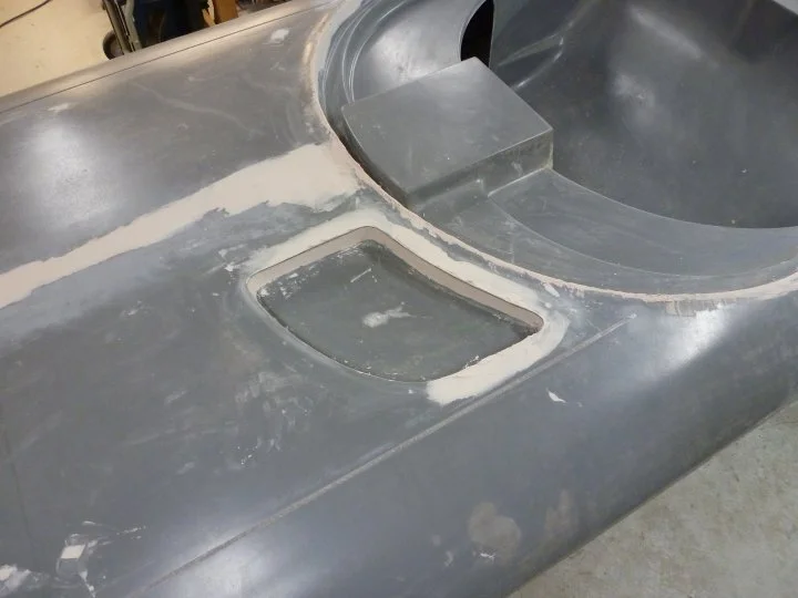 I can't wait to get to the detailing. Bondo and sanding is for younger folk. More bondo application.