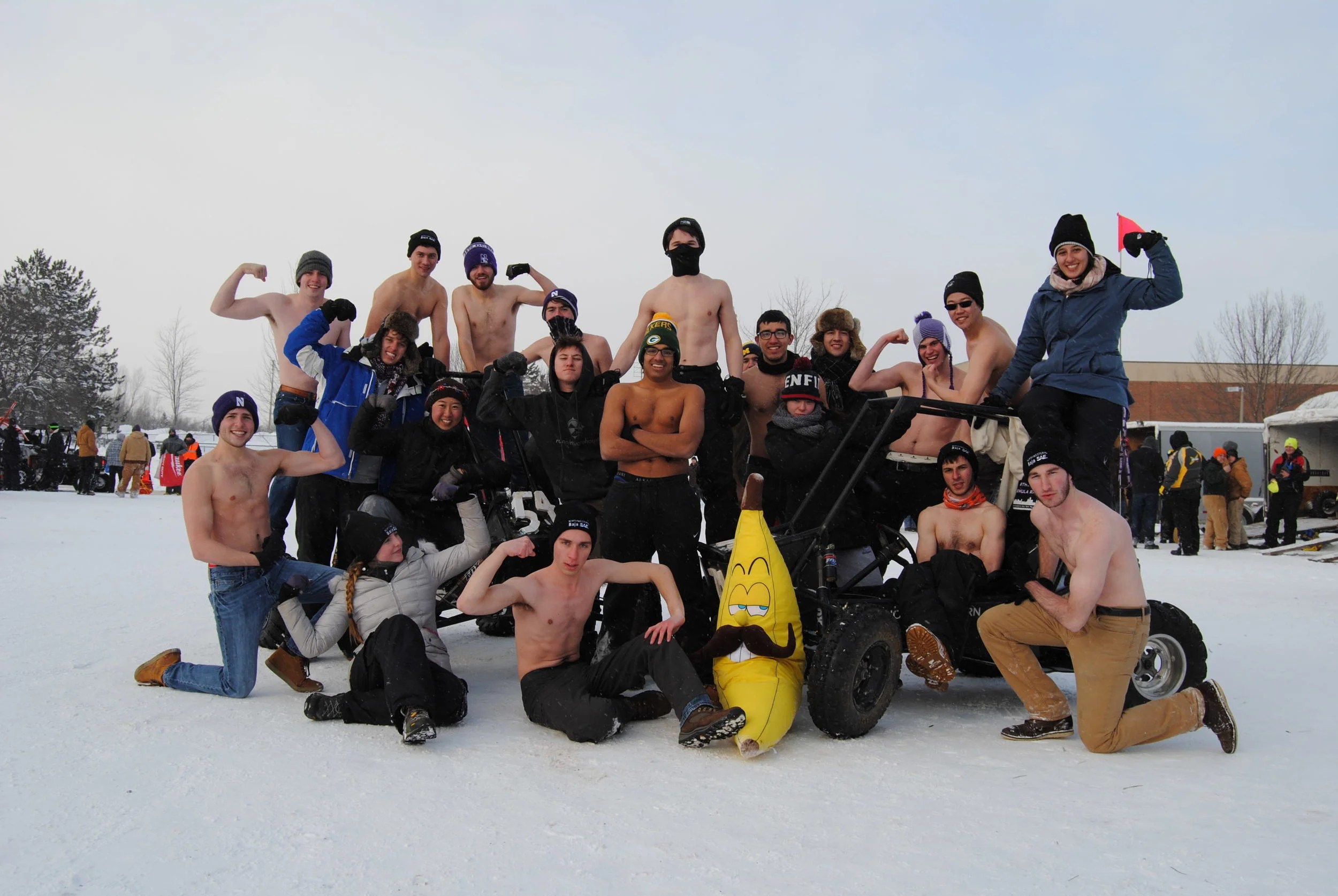 The cold never bothered us anyway