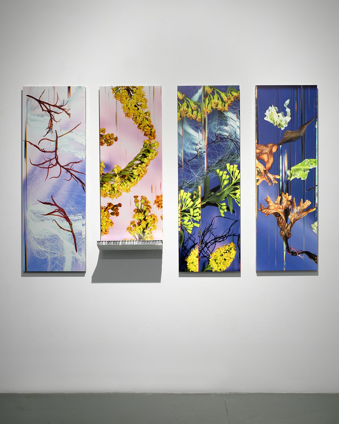 Riis Beach: In Reverberation, Installation at Solo Show at NARS Foundation, 2026, all works 15 x 45"