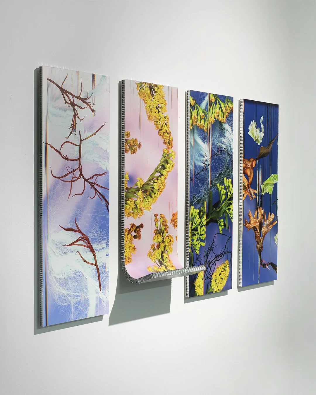 Riis Beach: In Reverberation, Installation at Solo Show at NARS Foundation, 2026, all works 15 x 45"