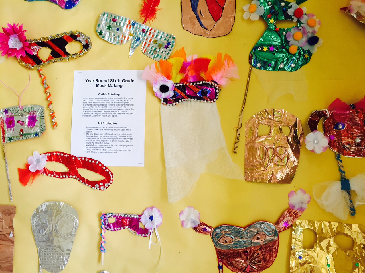 Sixth Grade Mask display