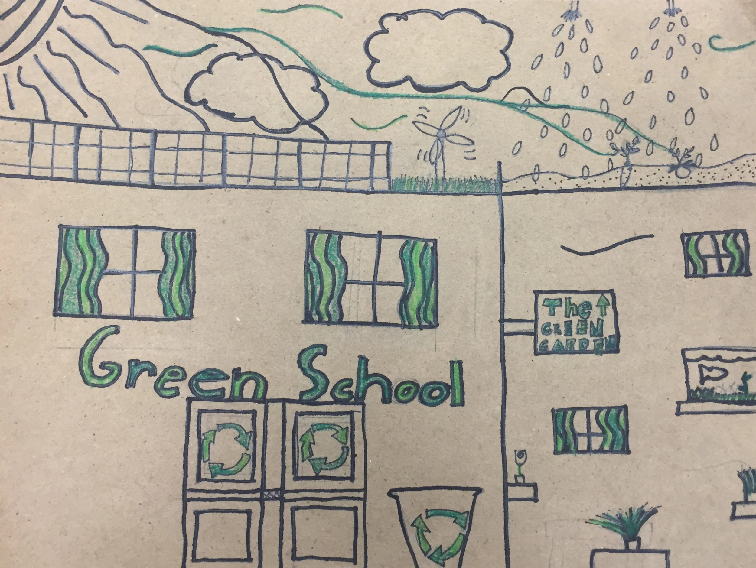 1st place in the 2016 "My Green School Art Contest" hosted by the U.S. Green Building Council, Detroit Regional Chapter