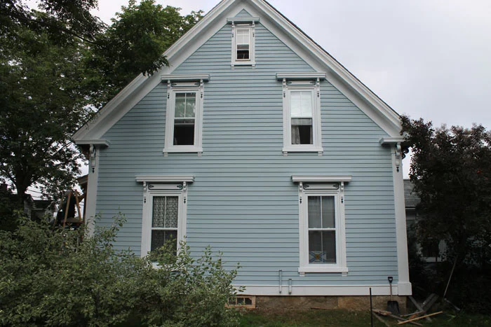 Orchard St. side all done except for the basement window.