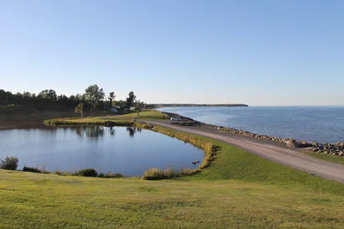 The view from the deck at Pictou Lodge