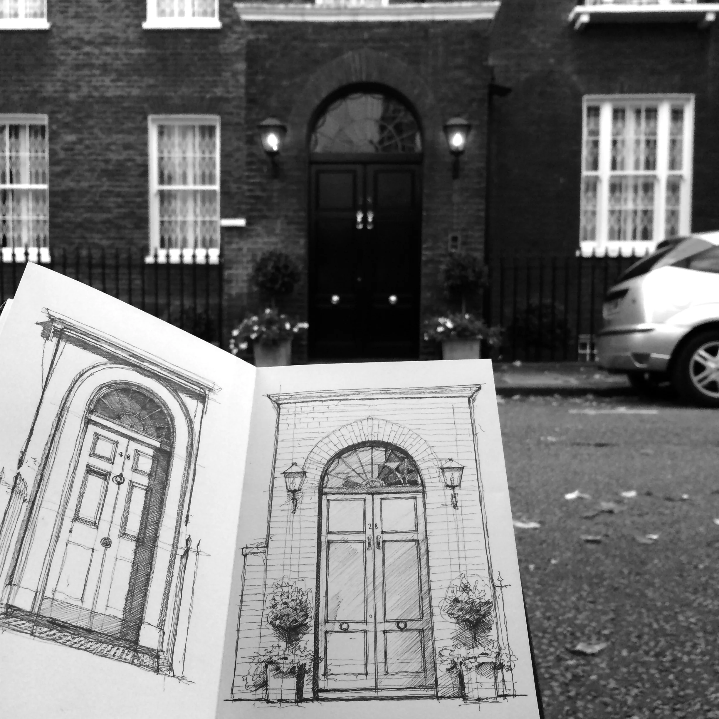 Luke Adam Hawker - The Blue Plaqu Doors-Winston Churchill .jpg