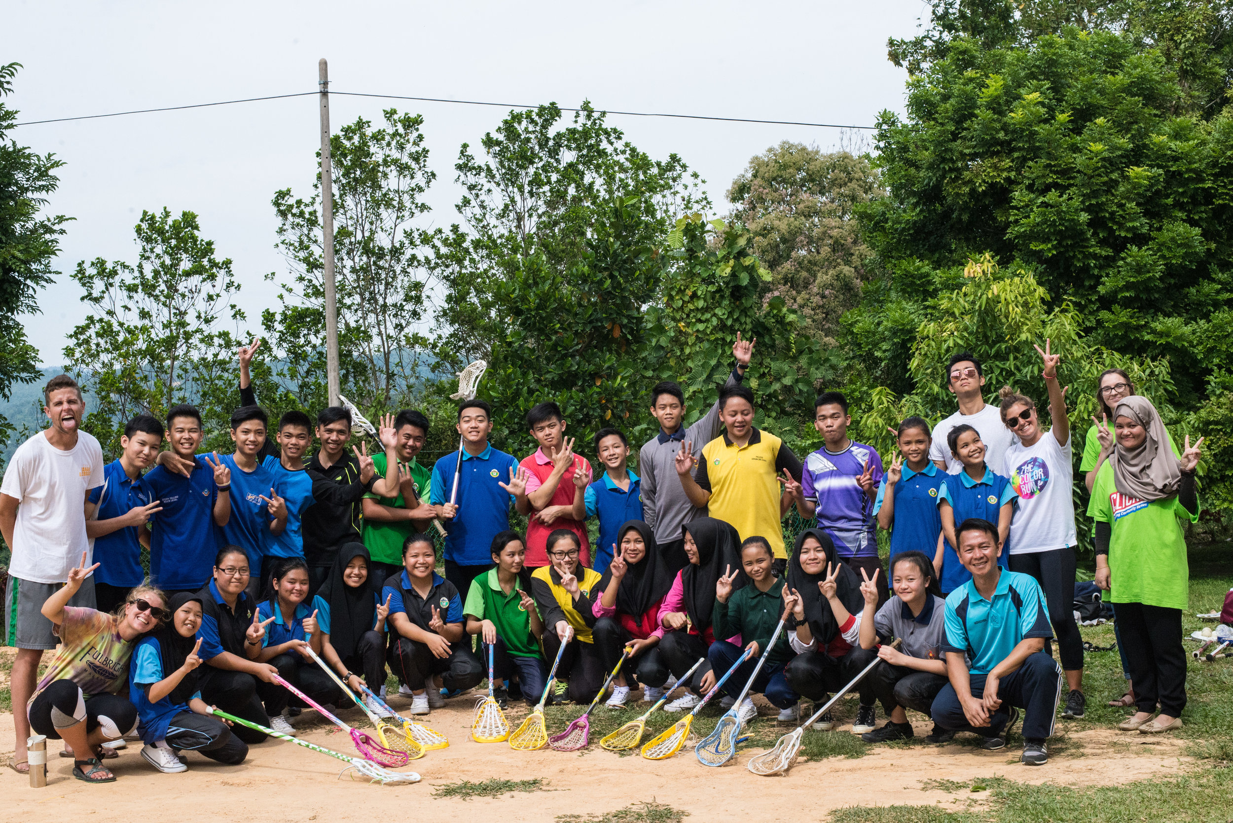 SMK Ranau lacrosse club students and faculty