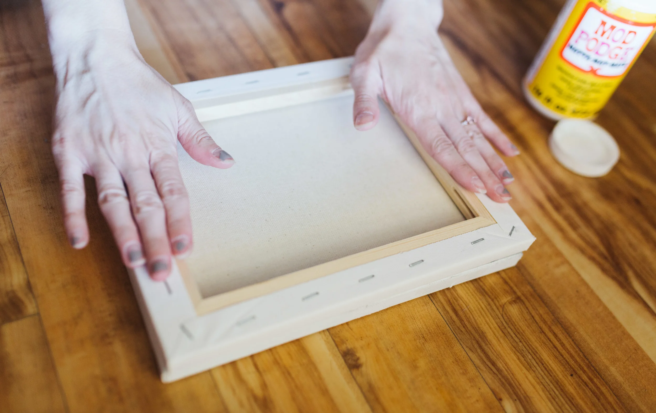 DIY Canvas Print pressing