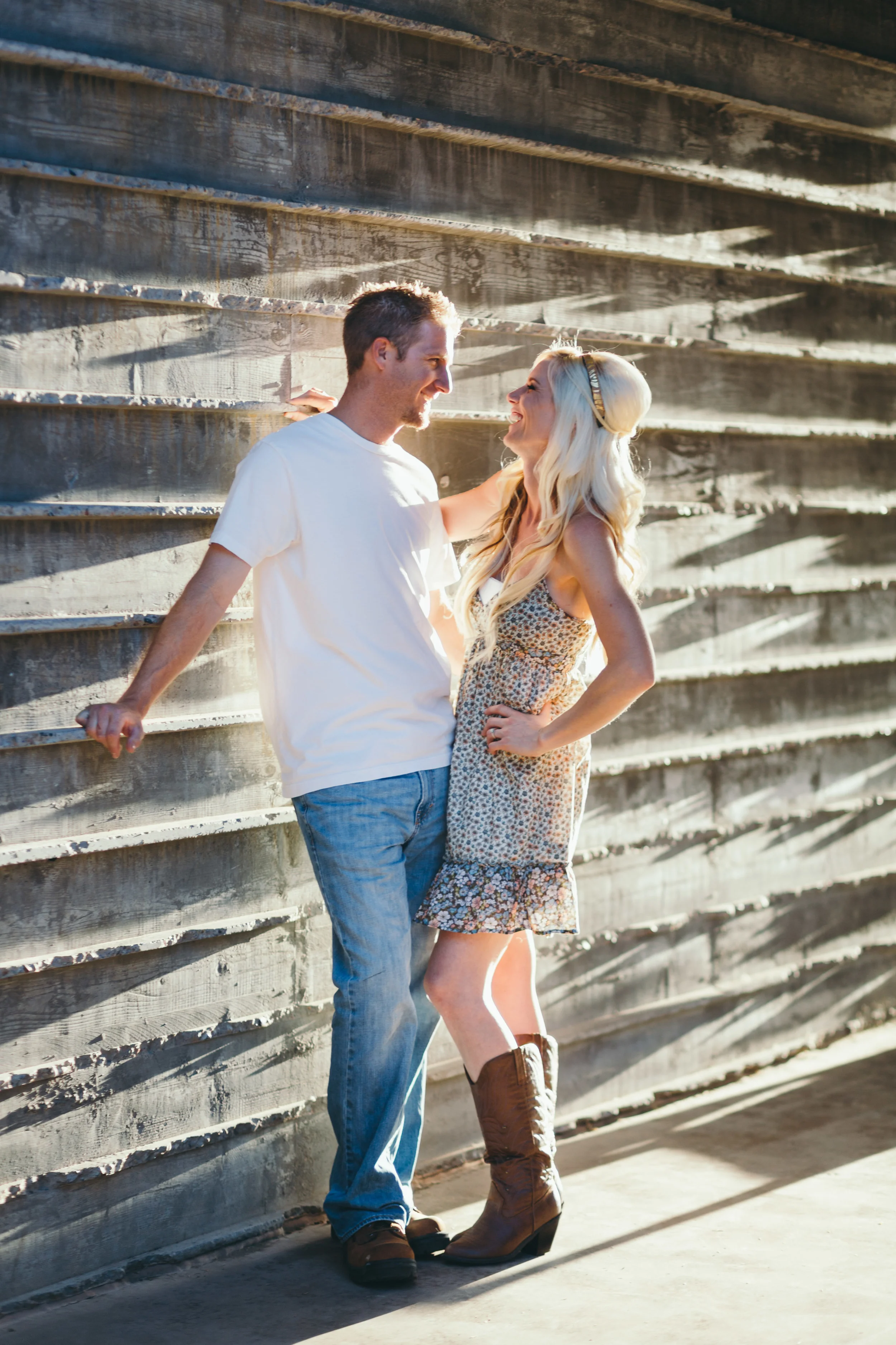 Laughing Couple Engagement Shoot
