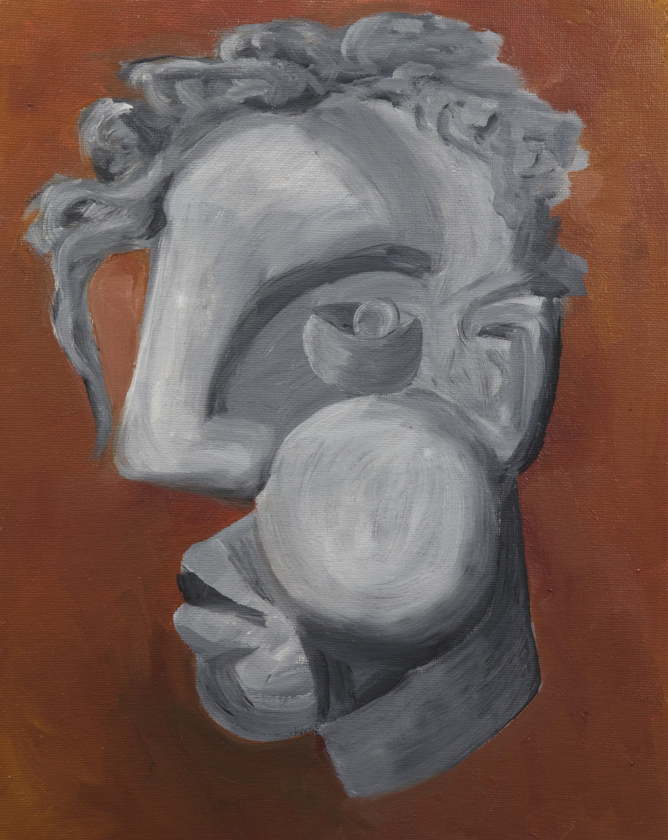  “Head of a Man (Jonathan)”, 2017 Oil on Canvas panel 