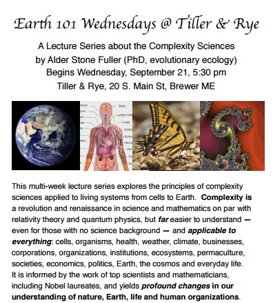 Here is the link to a 25-minute introduction to Complexity 101.  Many of the concepts that I'll address during the series are addressed in it.       https://vimeo.com/182623060