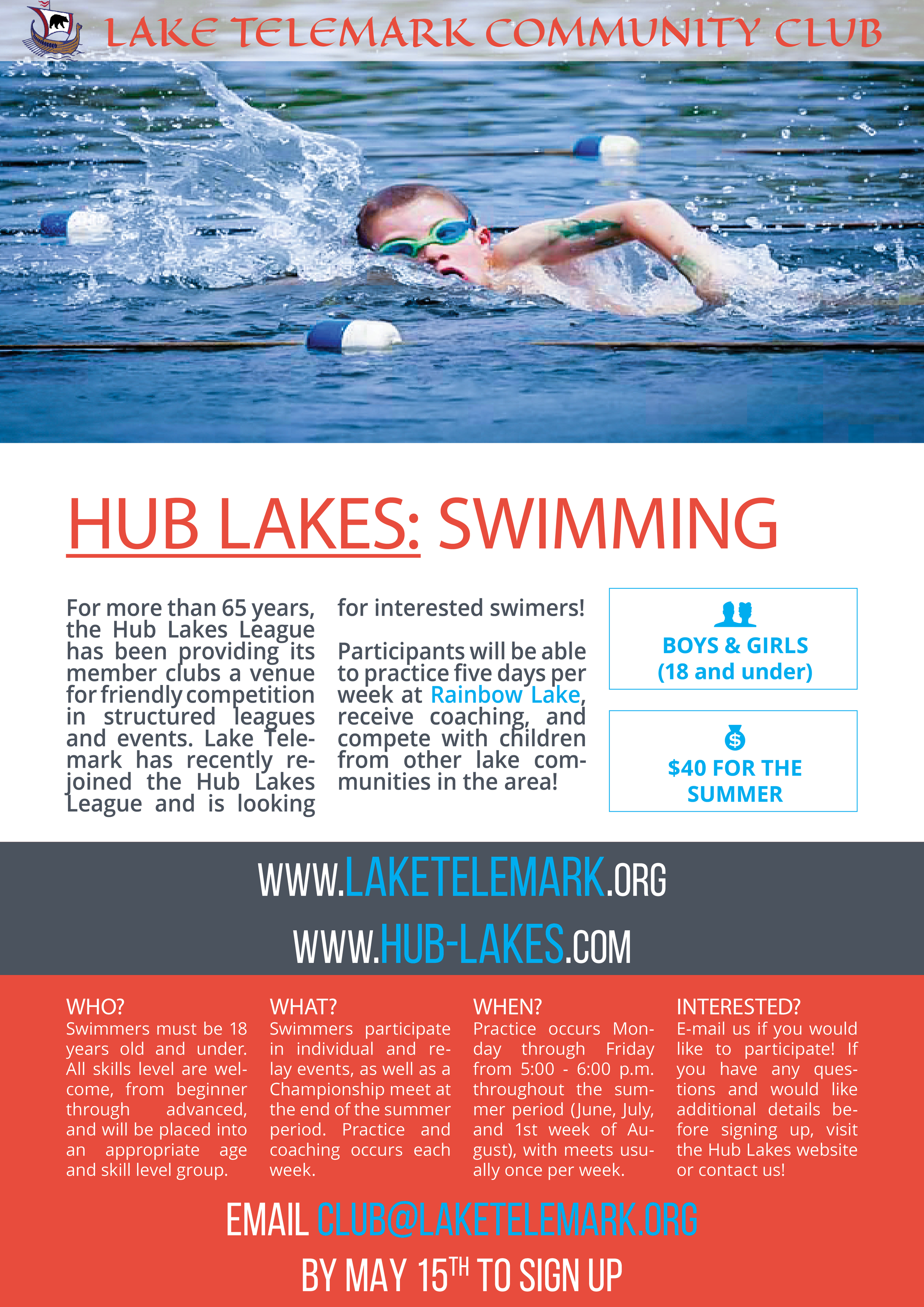 Hub Lakes League: Swimming