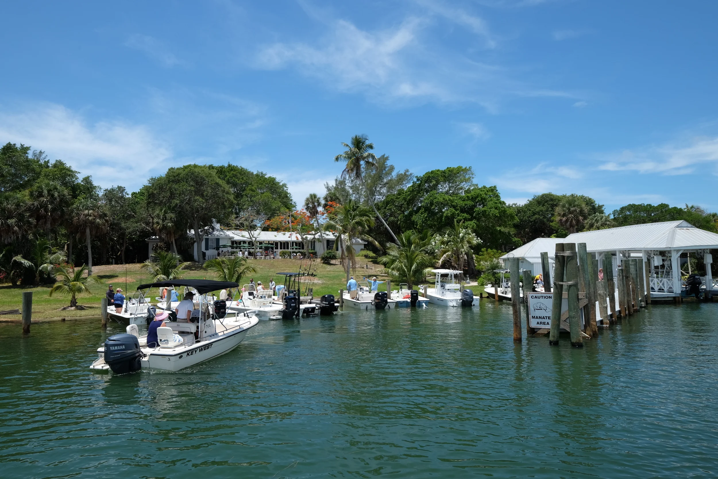 The only way to arrive on Cabbage Key... by boat!