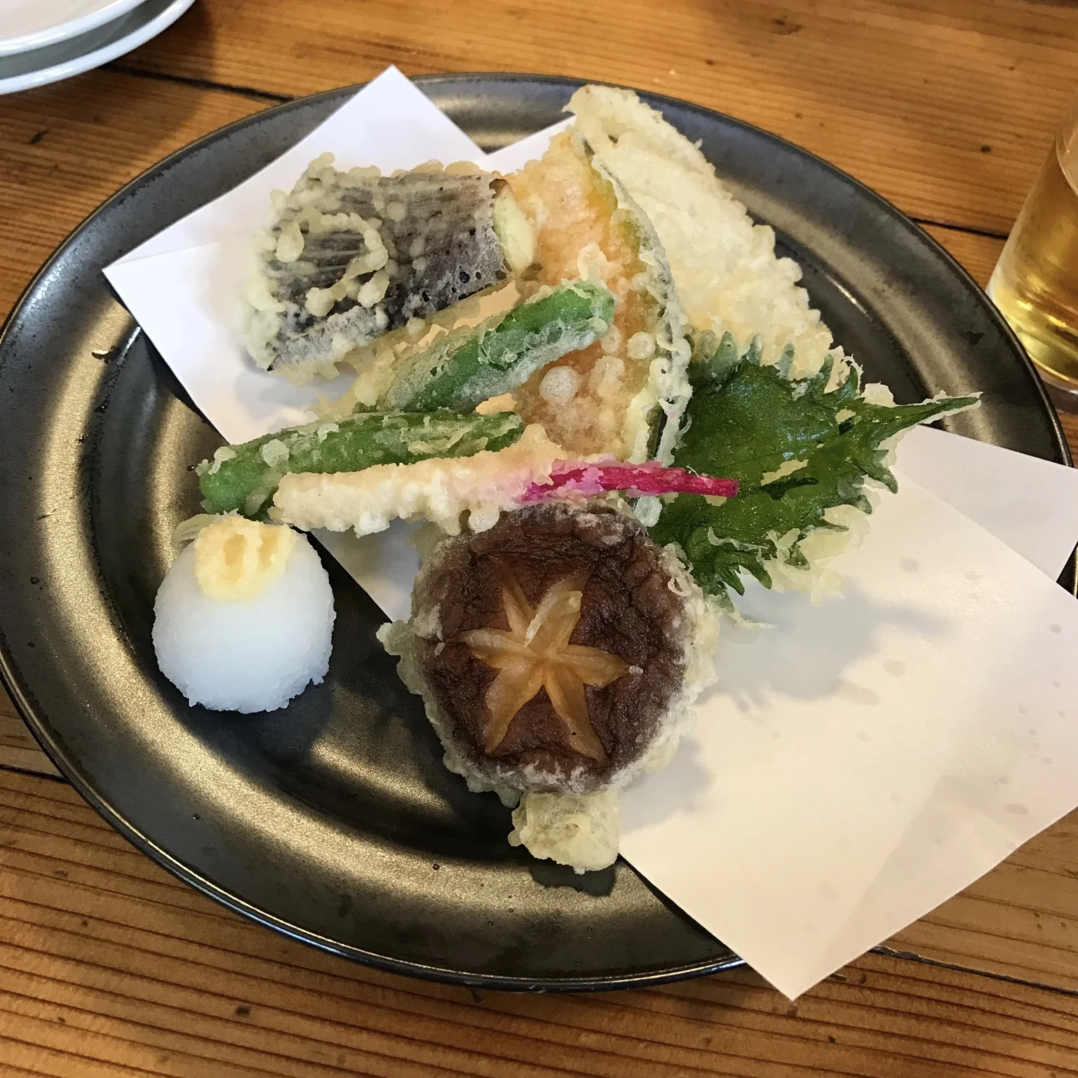 Yummy tempura after a morning at the Kurama Onsen. 