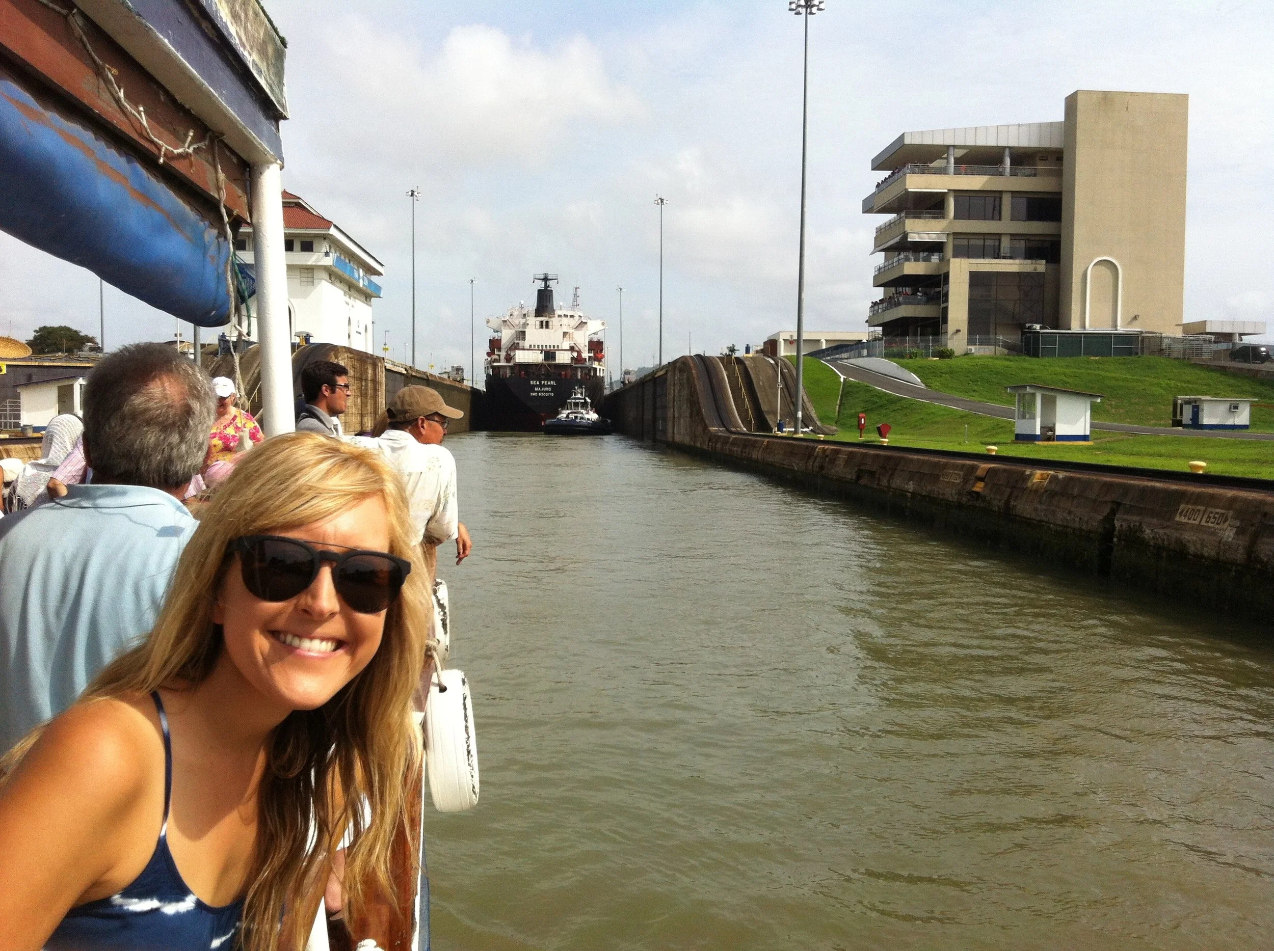 Going through the Panama Canal!