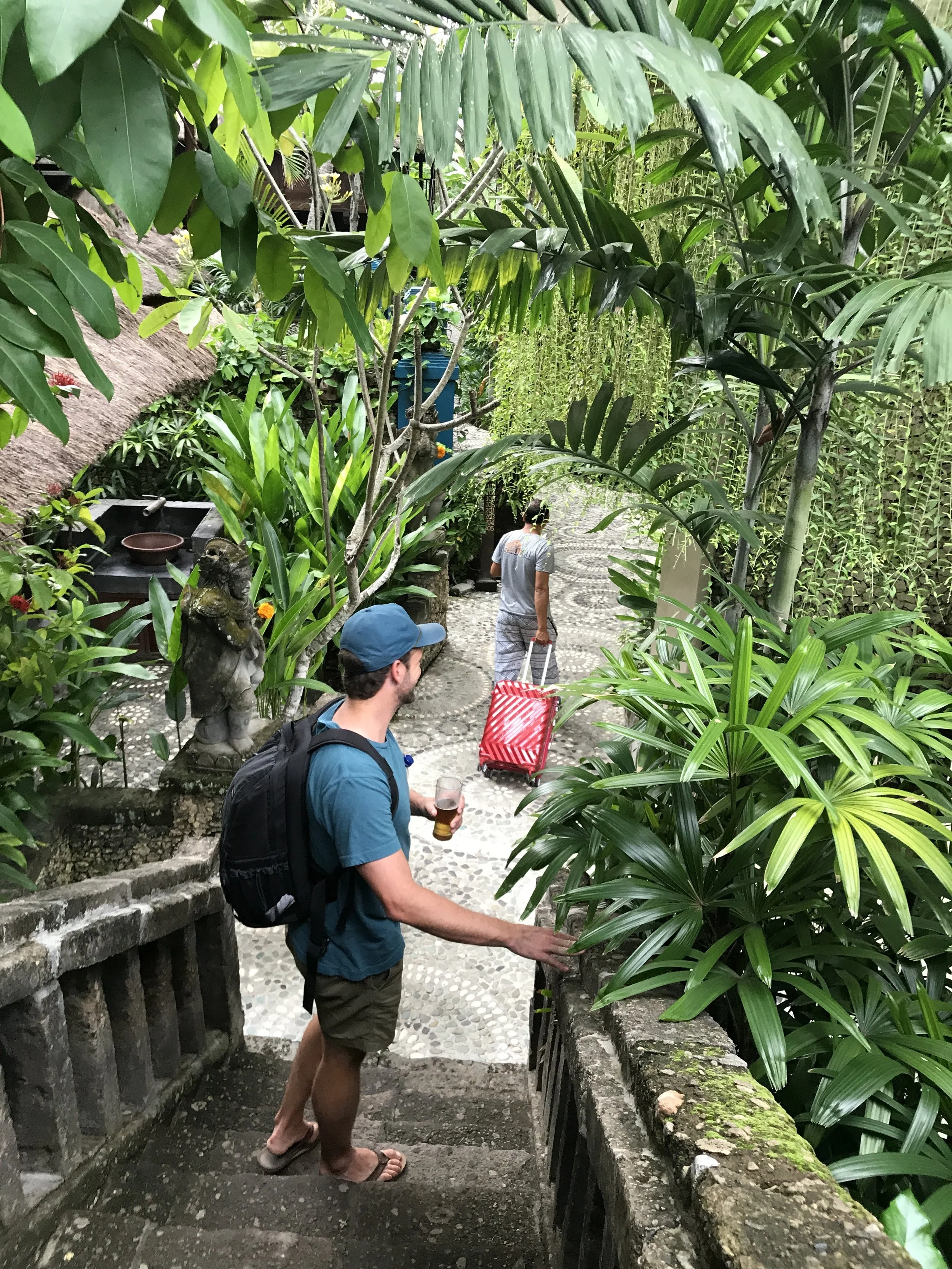 Heading to our room through the greenery!