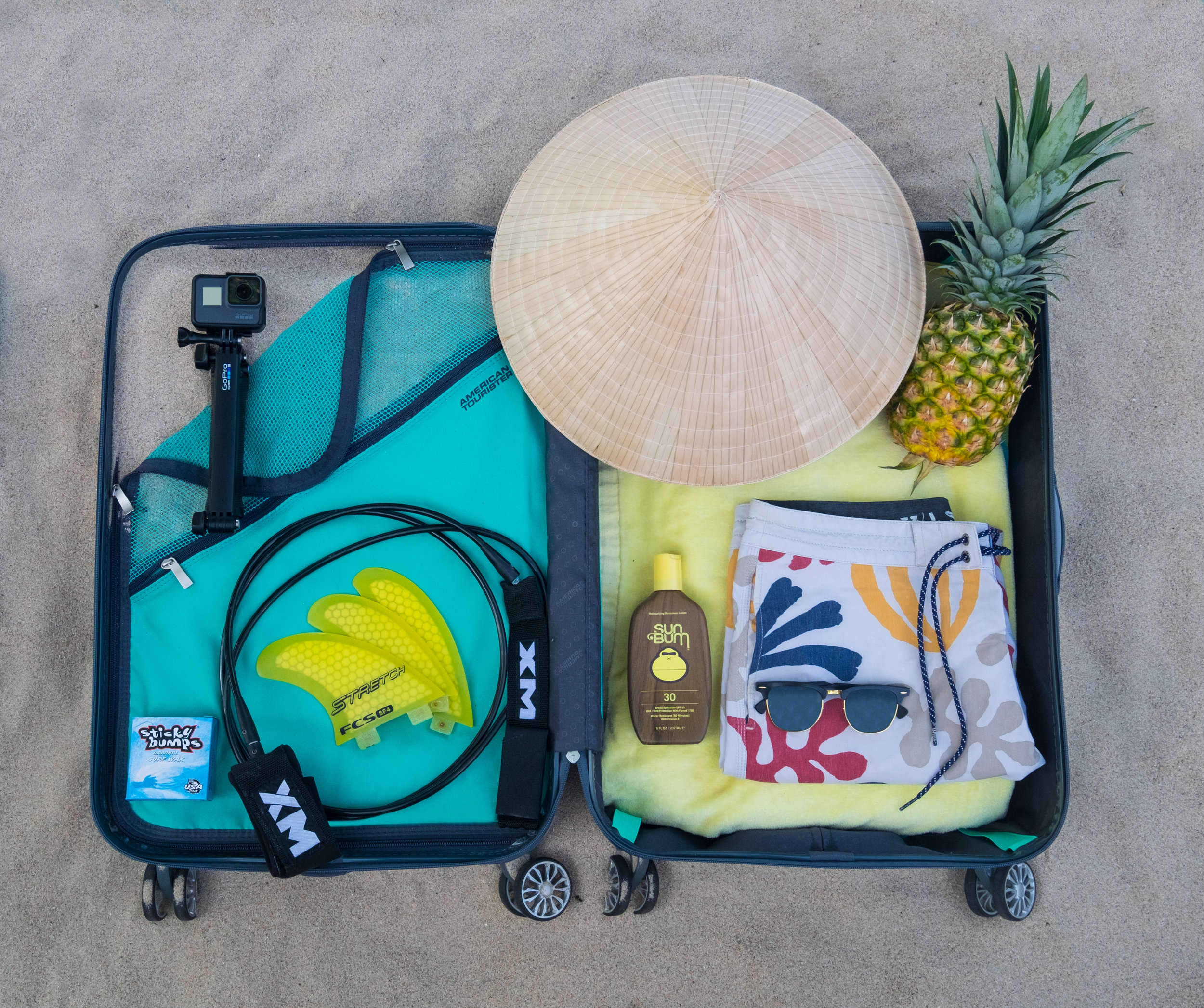 Travel Bags Pineapple Tropical Paradise Portable Duffel Trolley Handle Luggage Bag