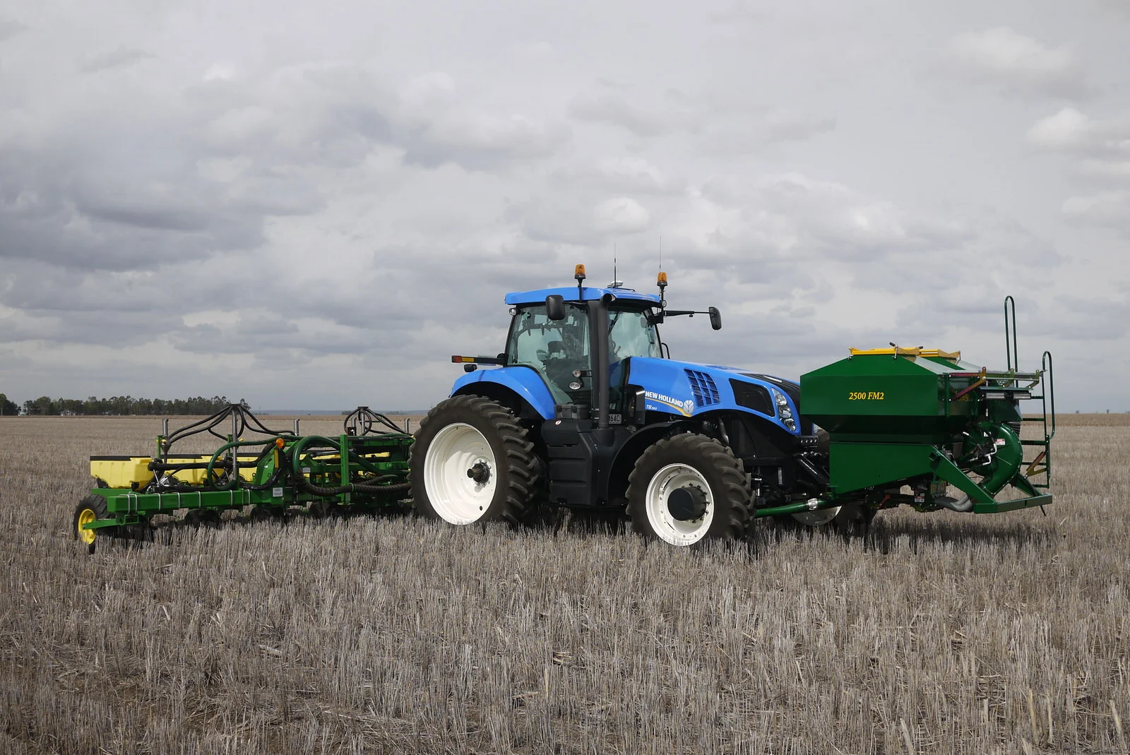 New Holland T8 390 widened to 3m for CTF.  