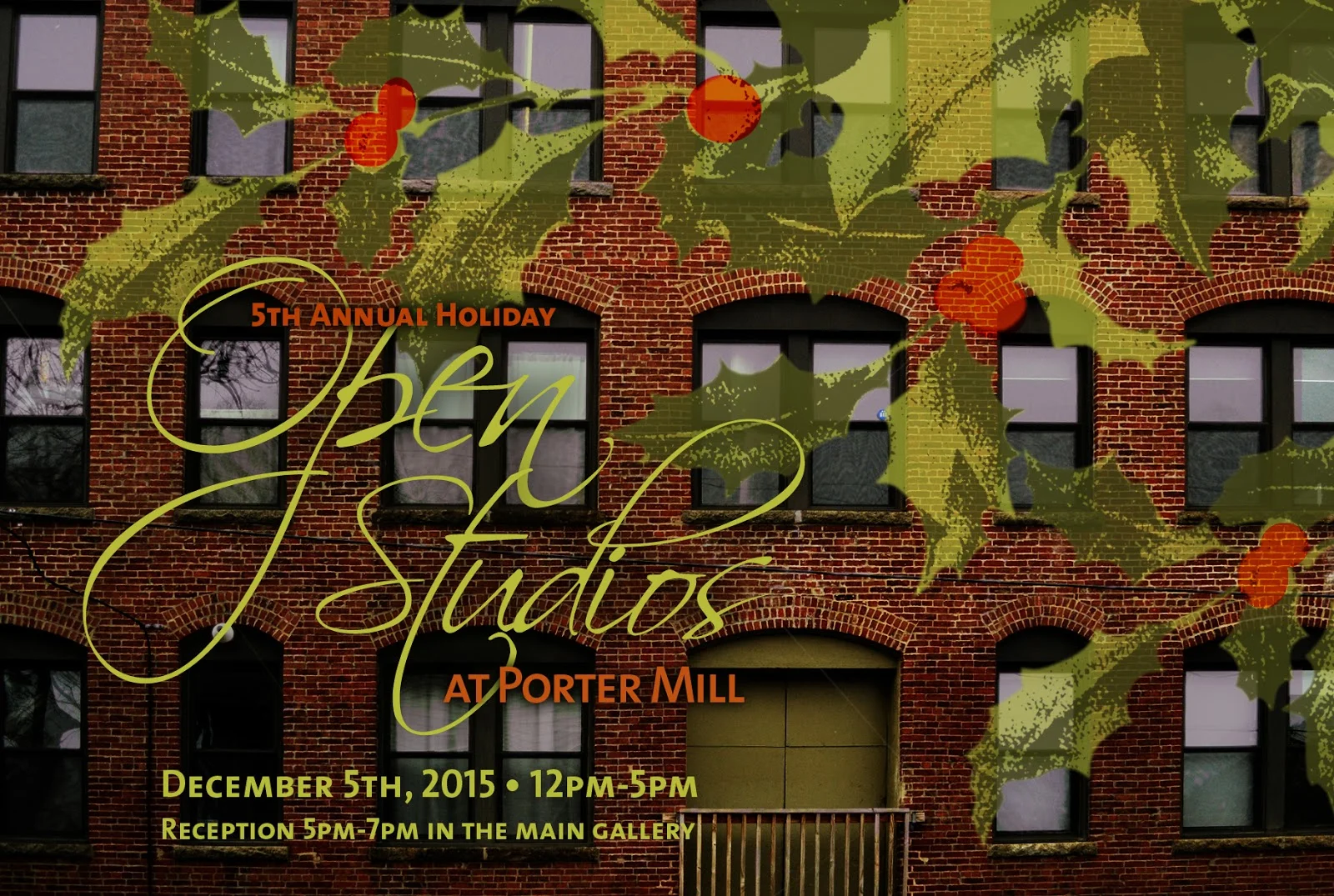 5th Annual Holiday Open Studios at Porter Mill