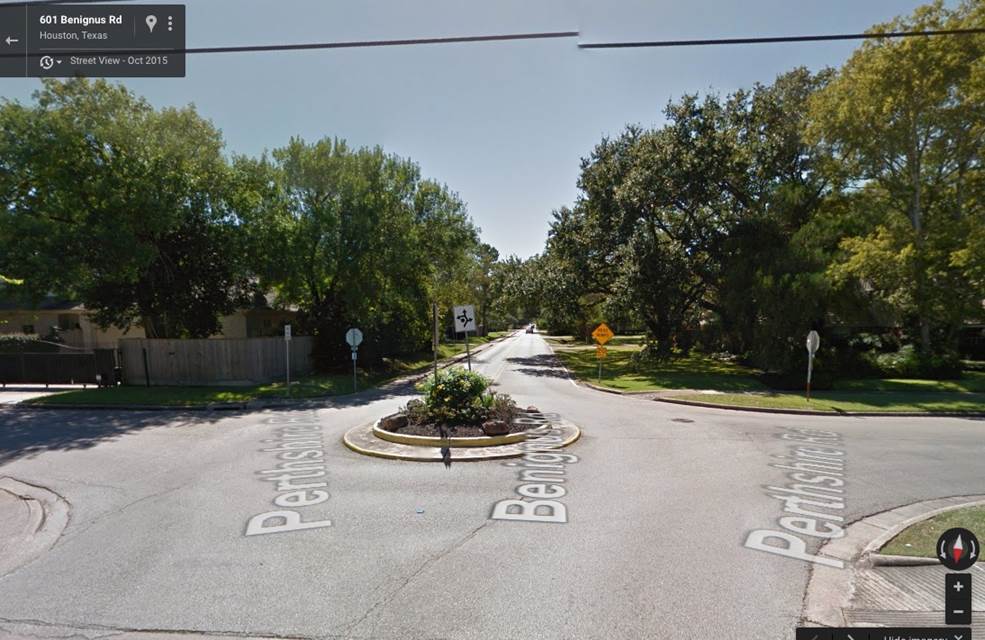 Example of a traffic circle.