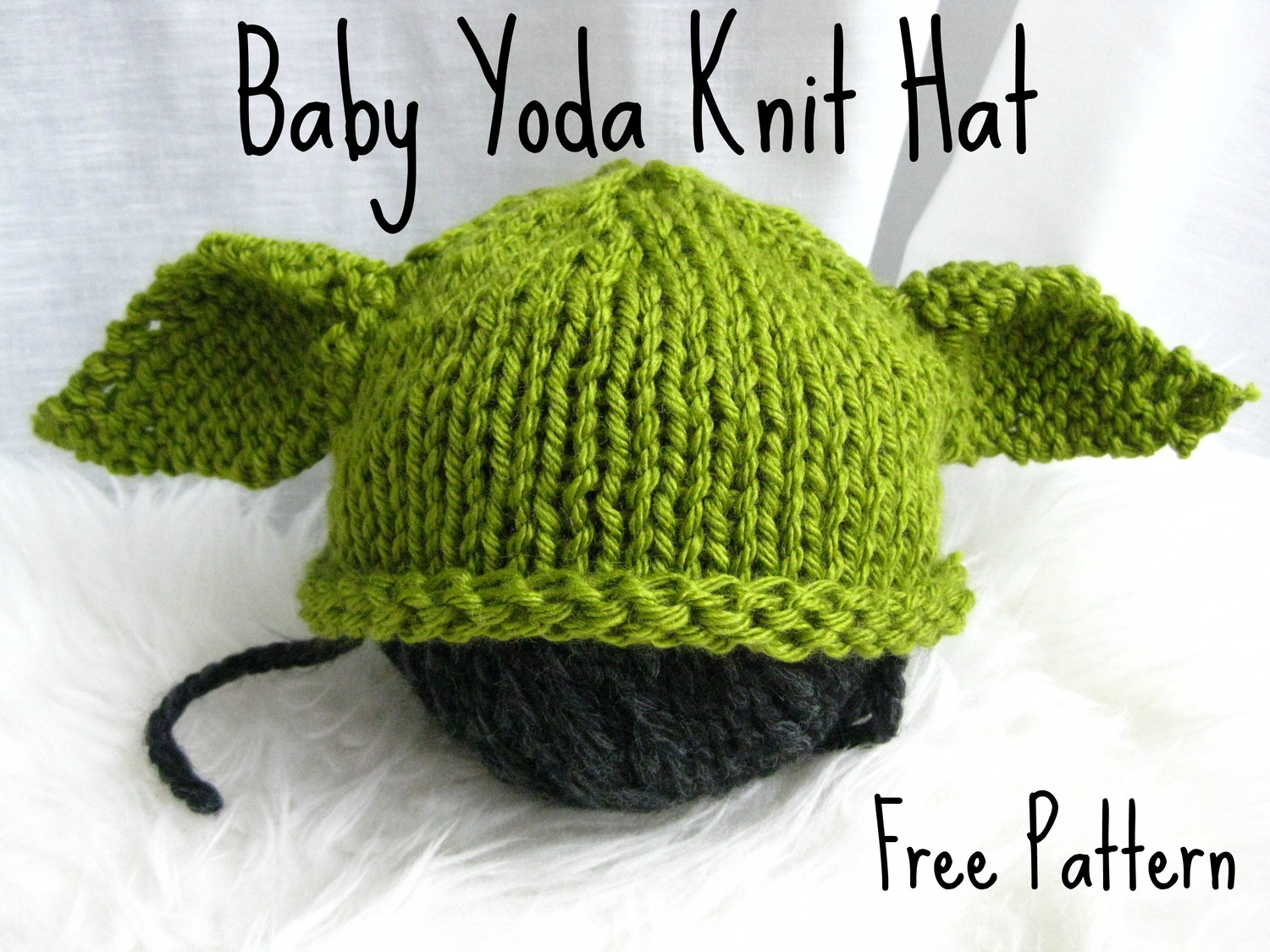 Yoda Baby Hat Knitting Pattern Blog - Yoda Hat 010a