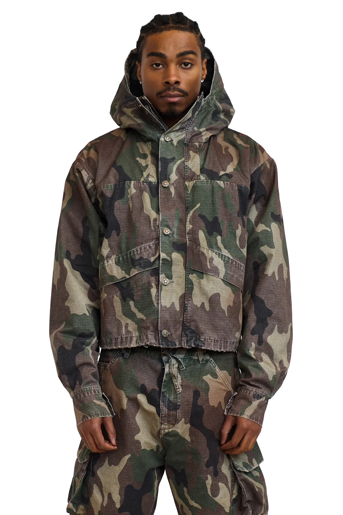 424 CROPPED PARKA Size 48 GREEN 1.webp