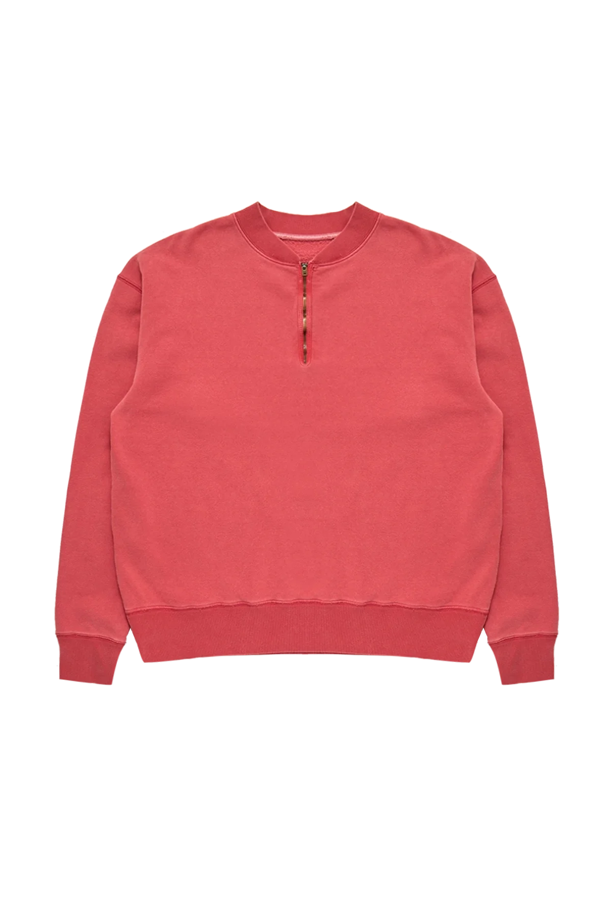 Maison Margiela Half Zip Sweatshirt Vintage Red - Red : M 1.webp