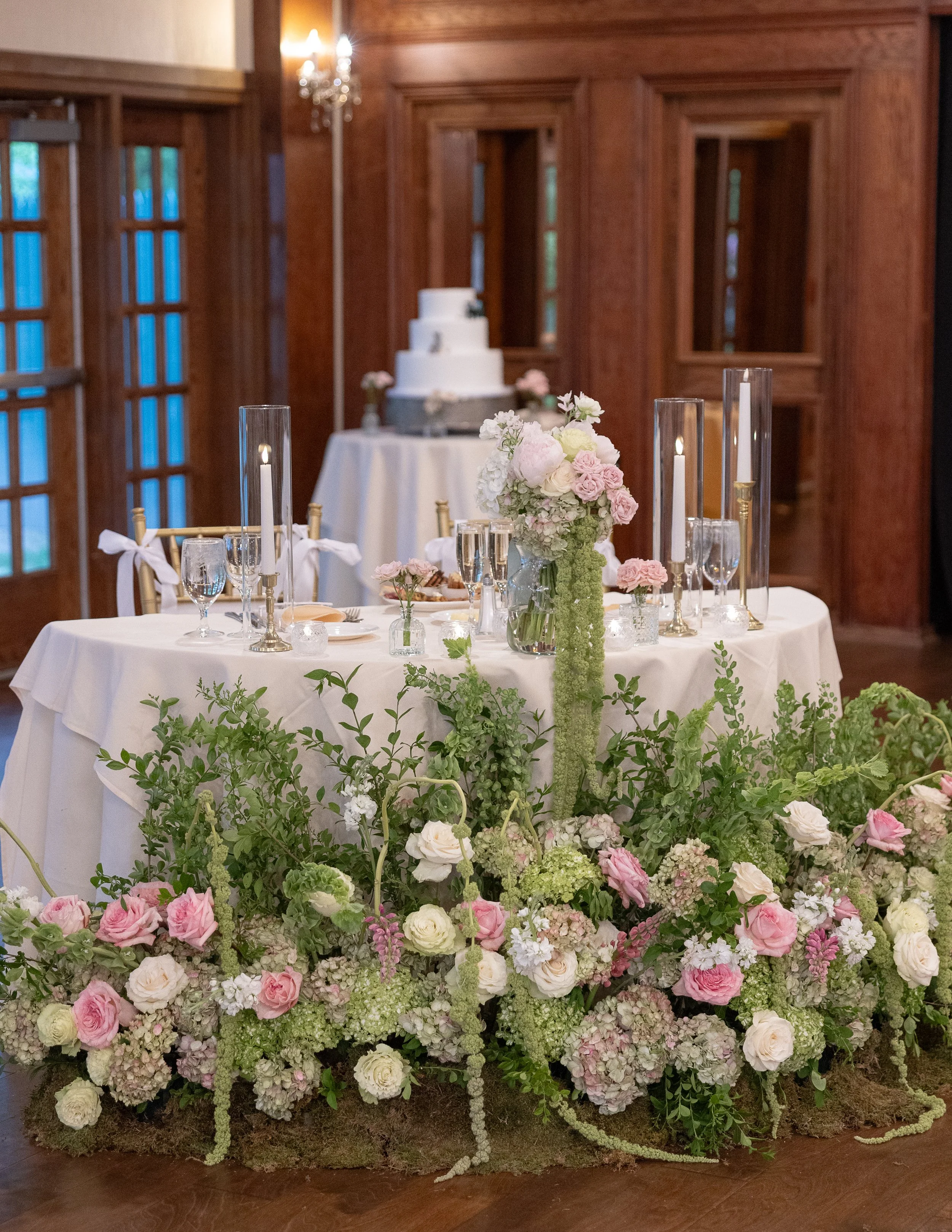 Repurposed Ground Arch, from ceremony to reception. PQ Farm Flowers. Jessica Meade Photography