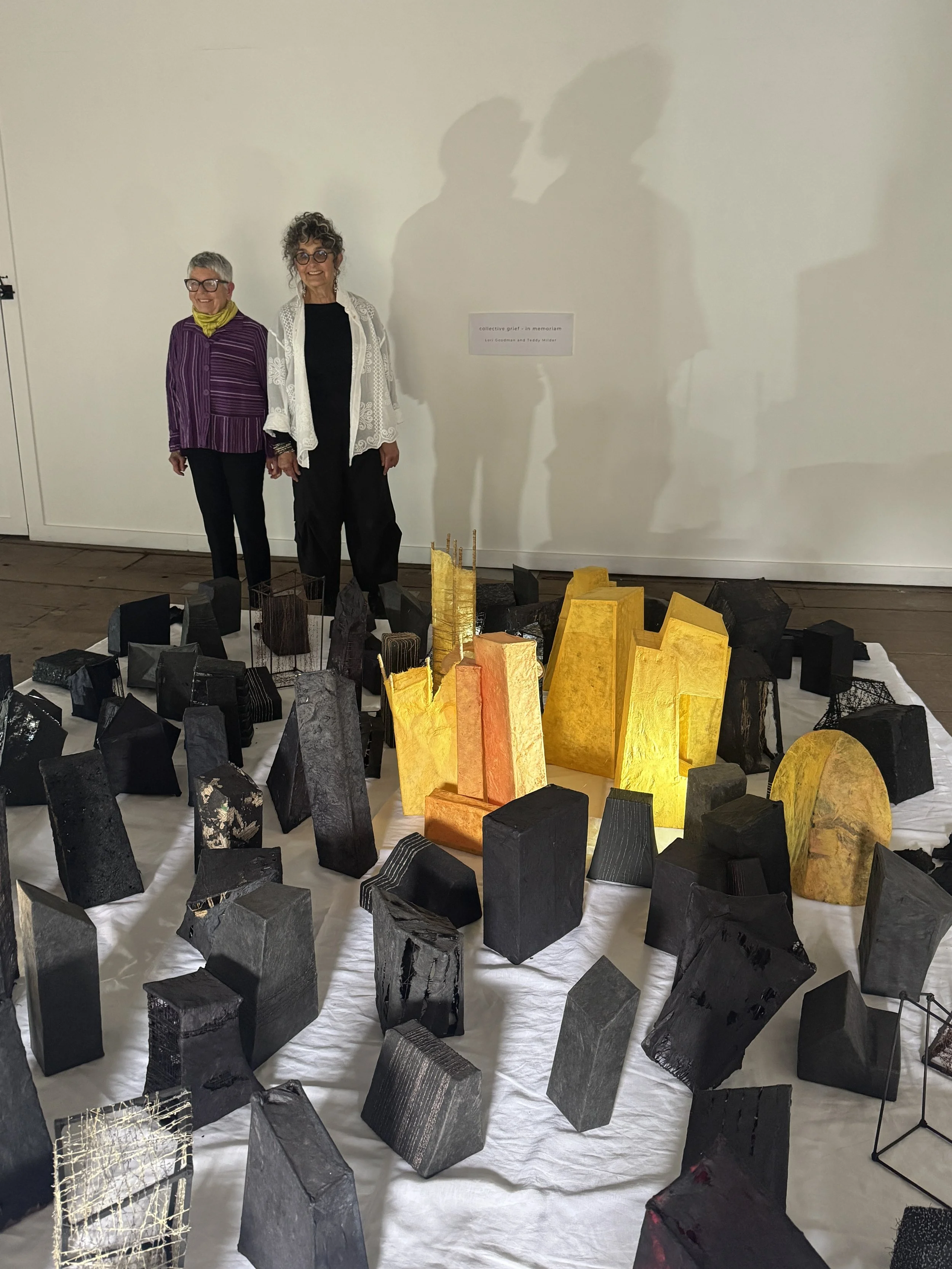 Artists at the opening, theBarn Gallery, June 2025.