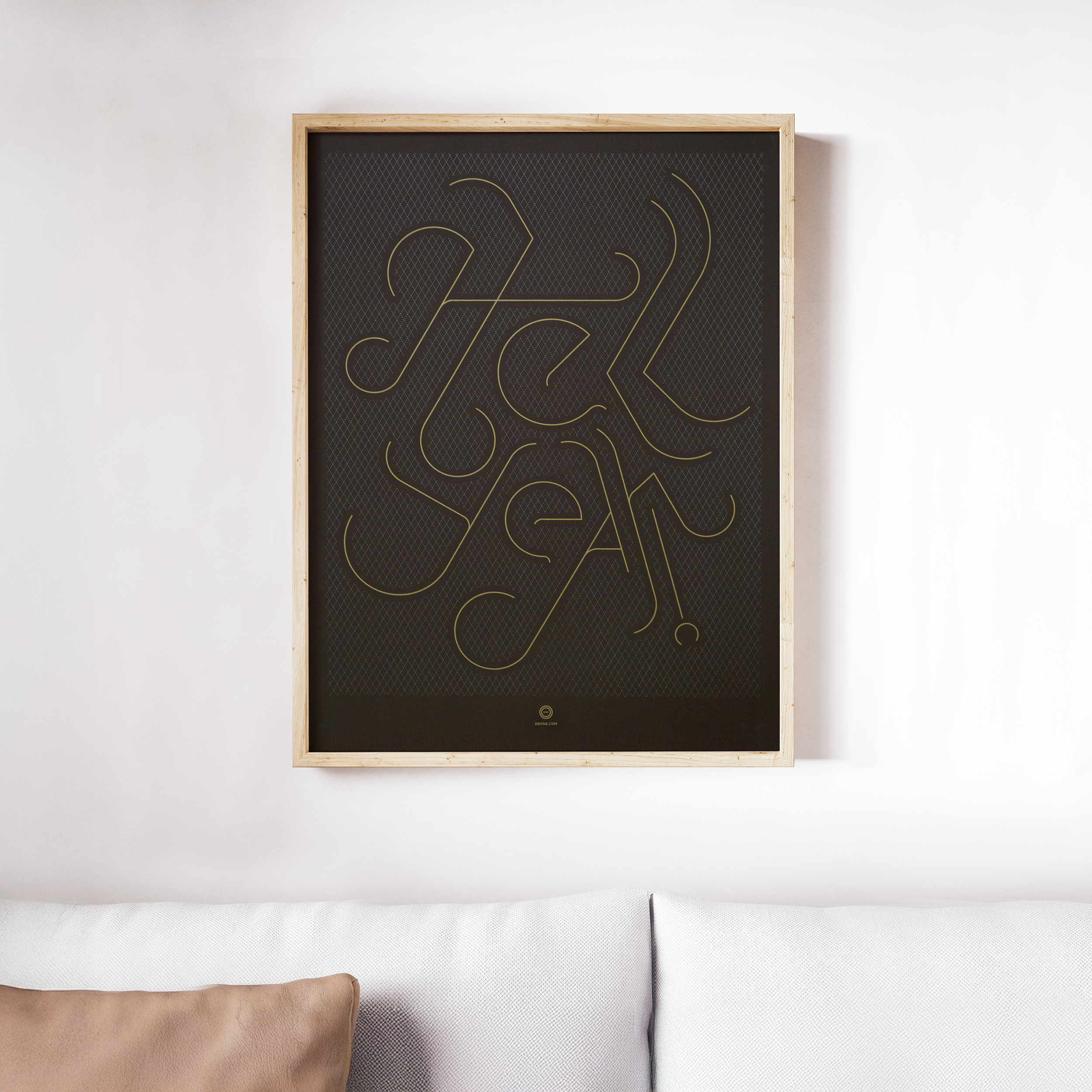 Close-up of Hell Yeah screenprint showing metallic ink and texture on #80 Pop-Tone Hot Fudge paper