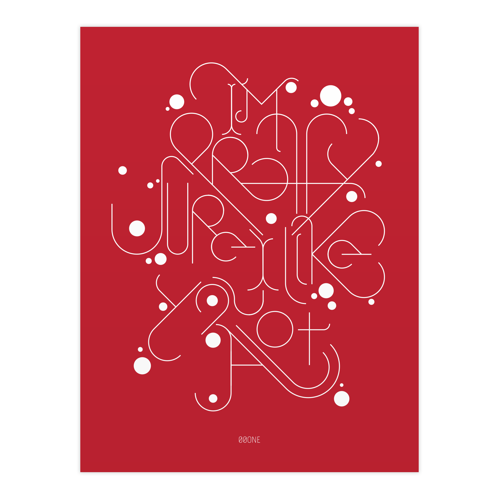 Pretty Sure 19×25 typography screenprint unframed on white background