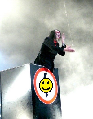 Manson's Smiley Face Podium