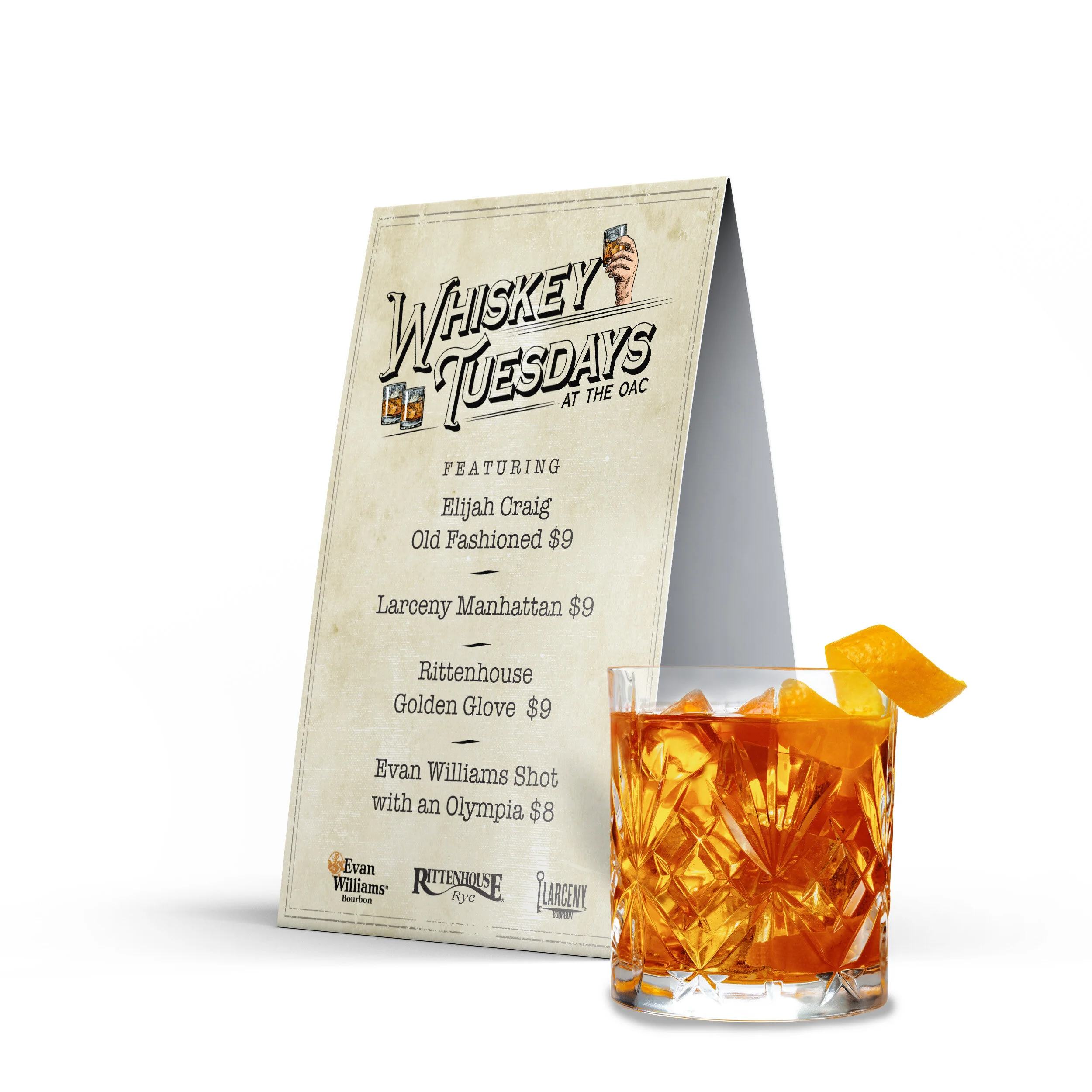 Fold up table tent menu