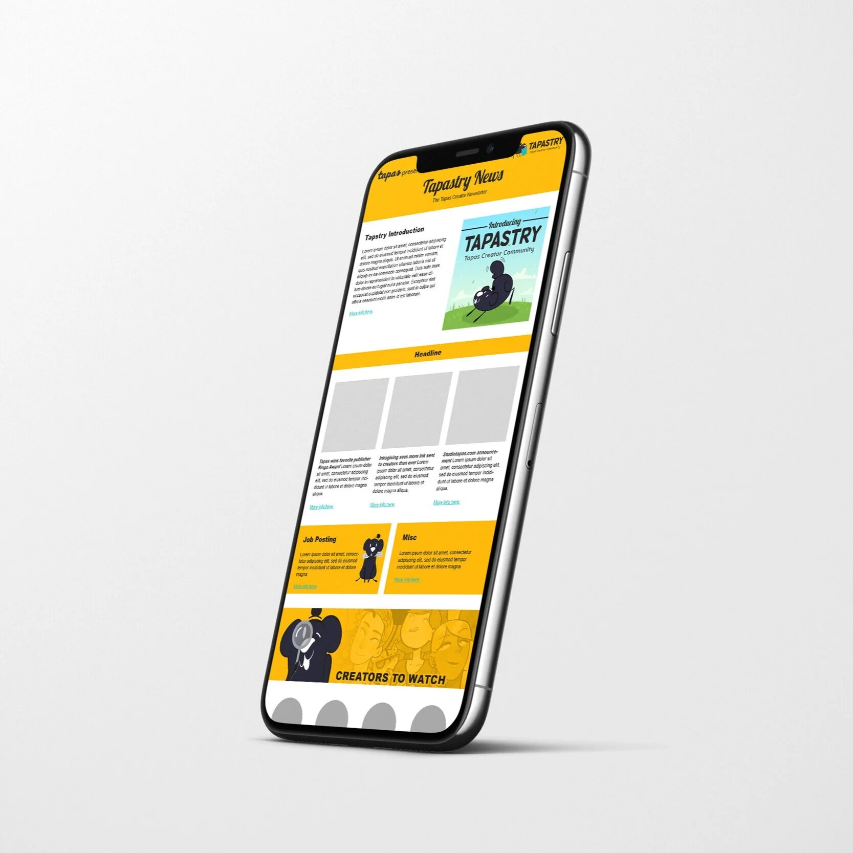 E-mail Newsletter Mock Up