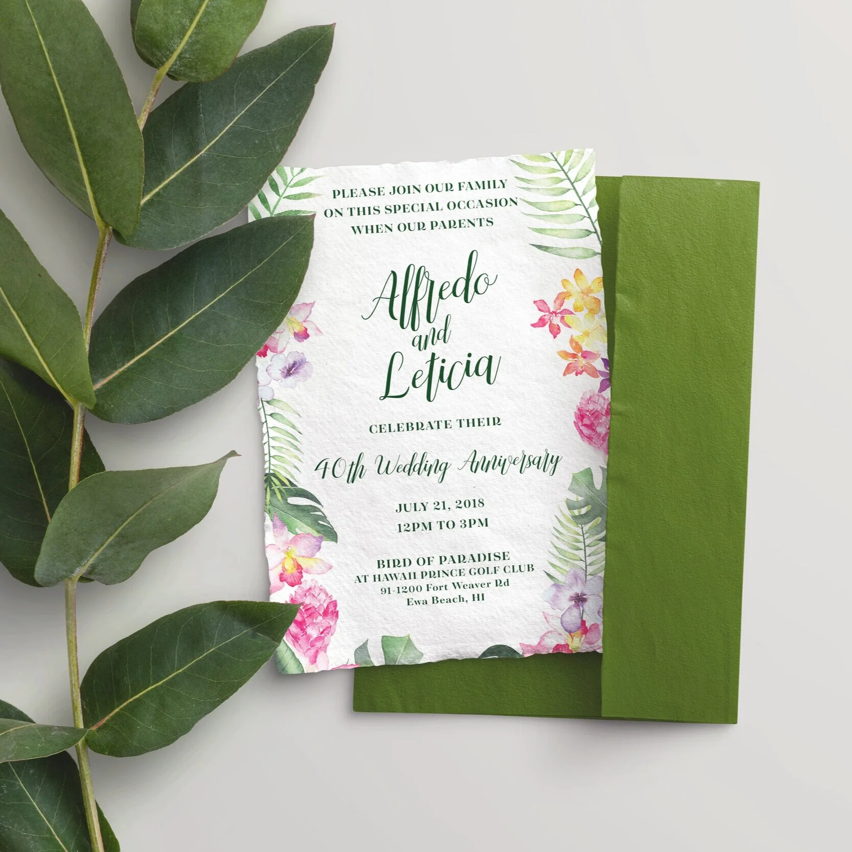 Wedding Anniversary Invitation