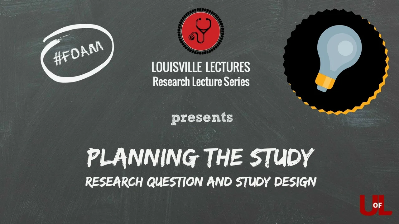 Planning the Study: Research Question and Study Designs with  Dr. Peyrani