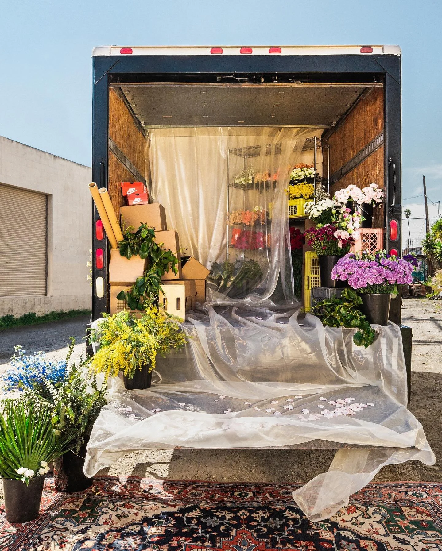 starting the 2023 project recap off with a flowery bang ✨ featuring @makogirls for @nike x @jdsportsus 
creative agency: @cm___studios 
team: @liz_khan @brookenoel.co @jesusacostx 
photo: @laurenalexkim 
florals: yours truly
set design: @eiife