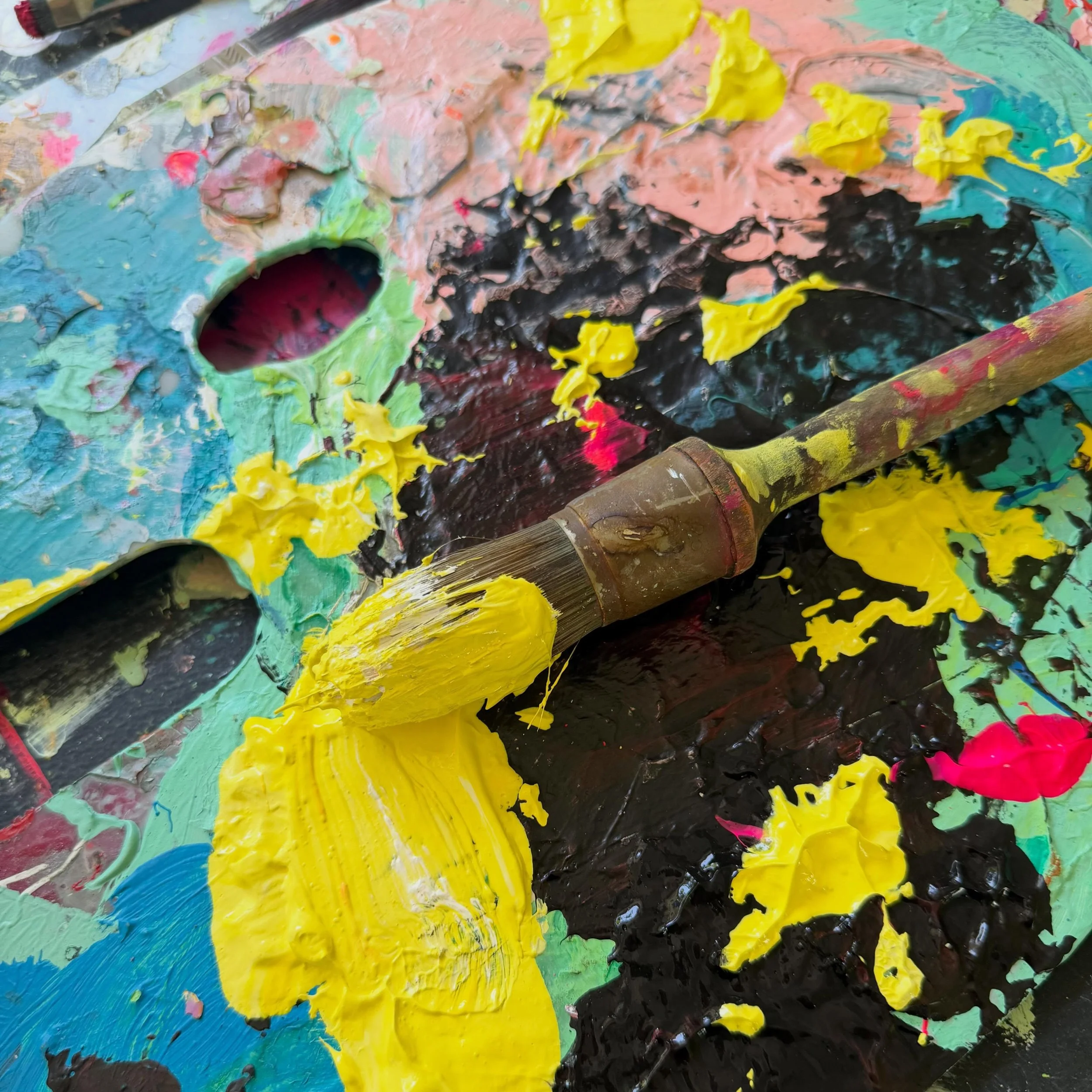 Yellow was juicy today, like a lemon #art #artwork #abstractart #modernart #frenchplanetstudio