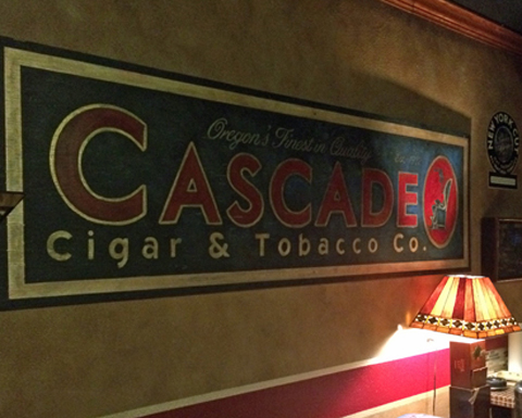 Custom Cascade Cigar sign