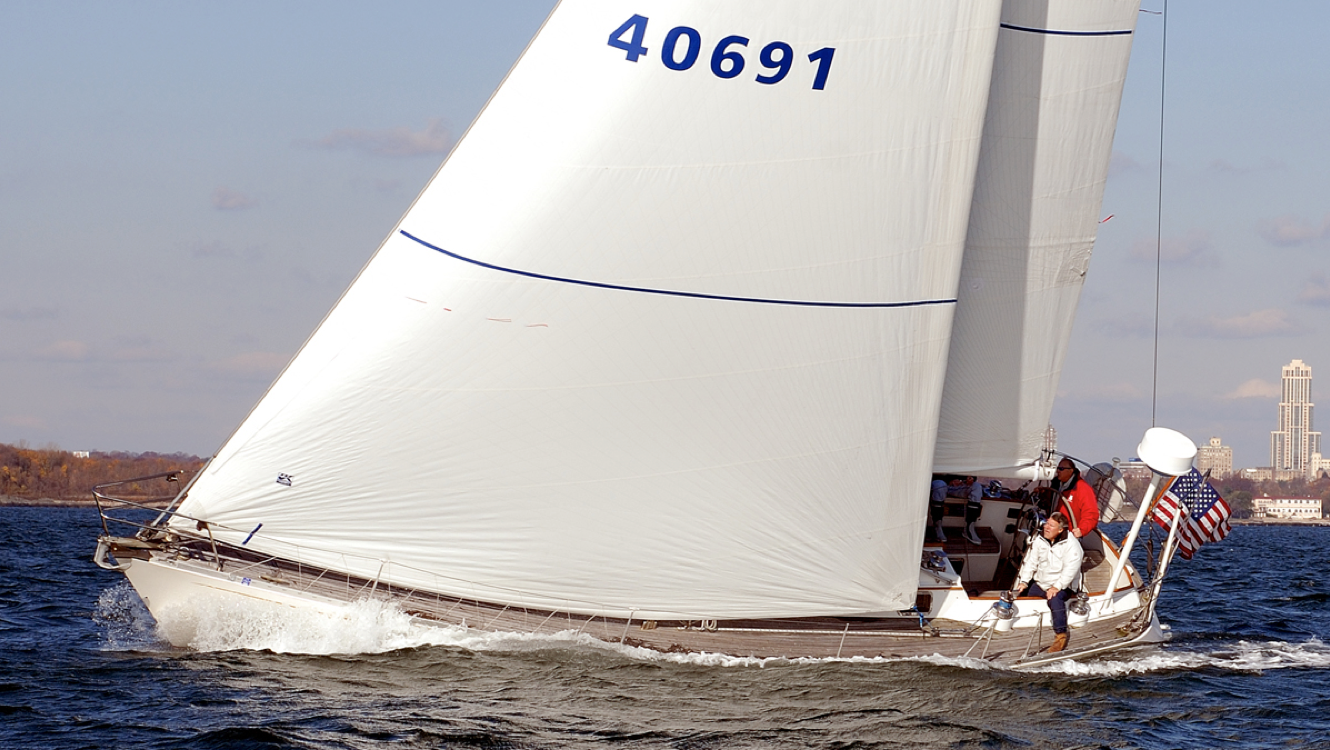 Above is an example of taffeta on one side of the sail. Below is the same sail showing the uncovered tapes. The lighting makes the sail look totally different.