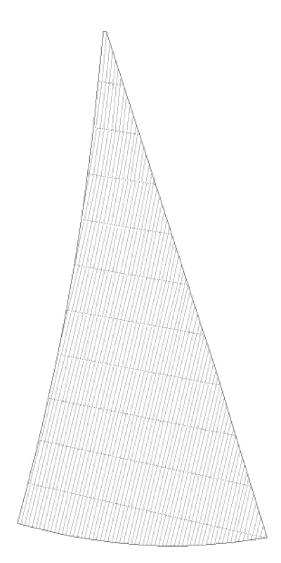 Cross-cut panelled sails use "fill-oriented" cloth where the strongest yarns run parallel to the leech.